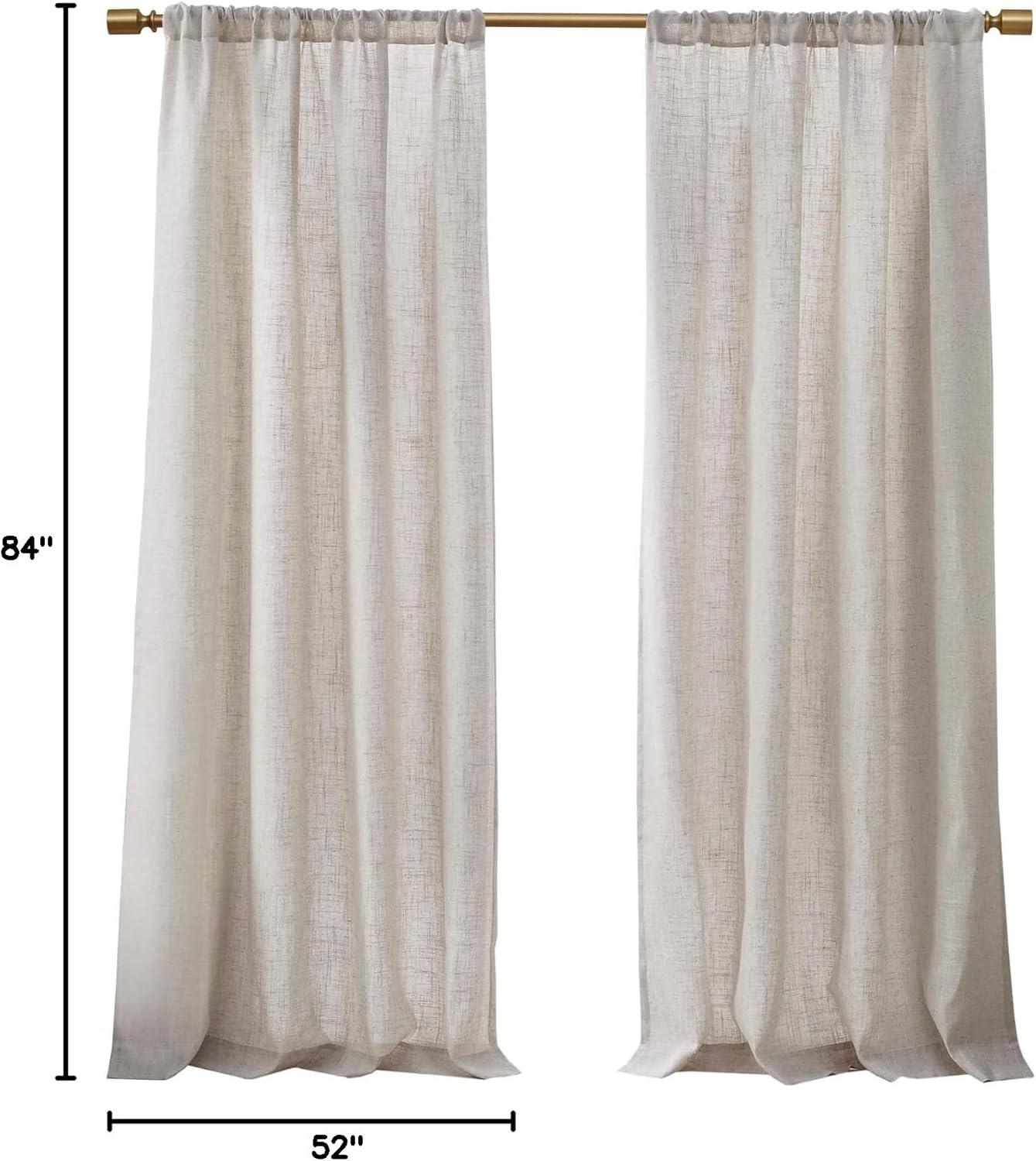 Kyler Linen Blend Light Filtering Curtain Panel Pair