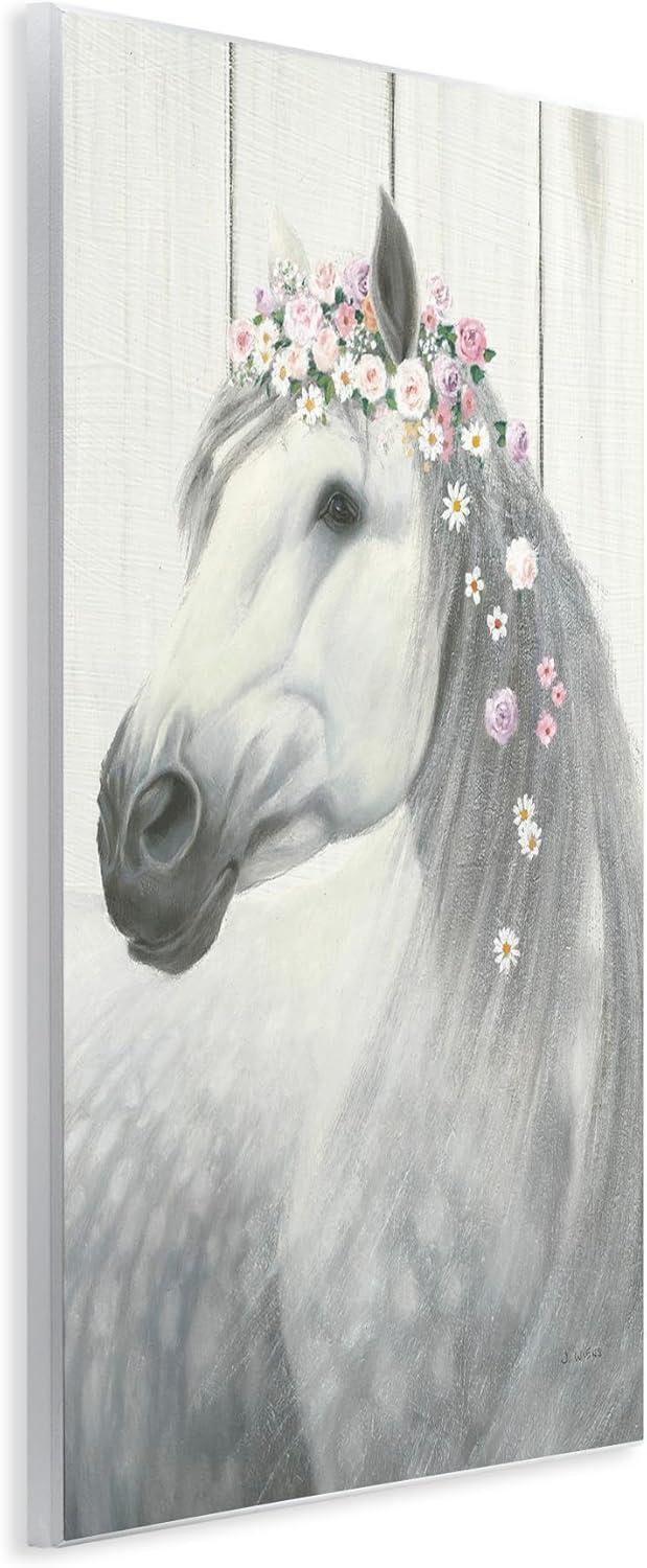 The Stupell Home Decor Collection Spirit Stallion Horse with Flower Crown Wall Art