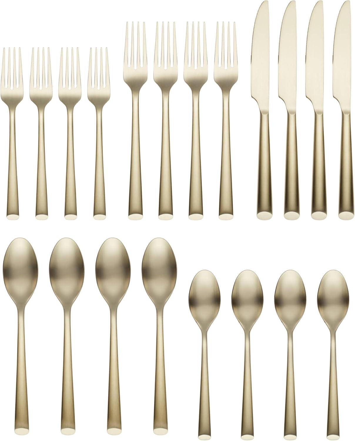 20pc Gilda Champagne Satin Flatware Set - Cambridge Silversmiths