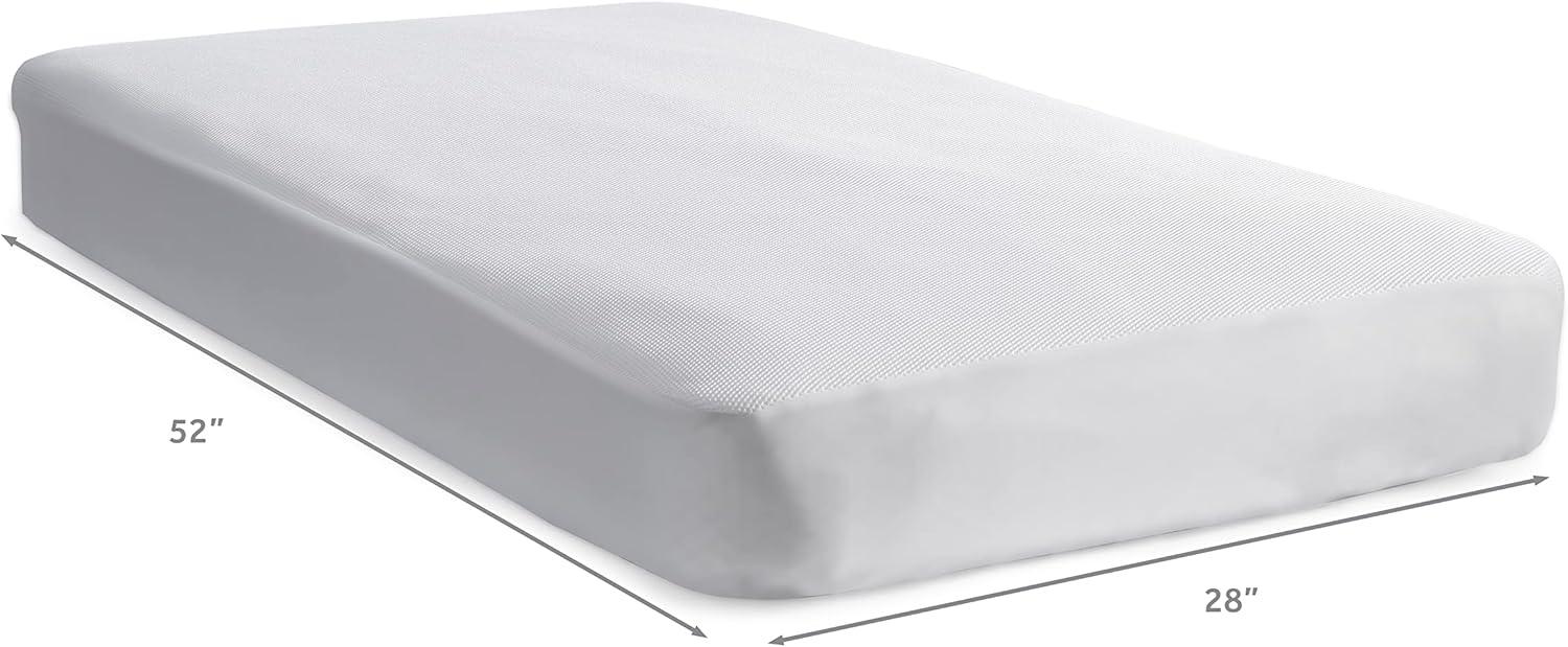 Sealy Baby Sealy Baby FreshFlow Breathable Waterproof Fitted Baby Crib Mattress Protector Pad, Crib Mattress Pad Topper, 52" x 28" - White