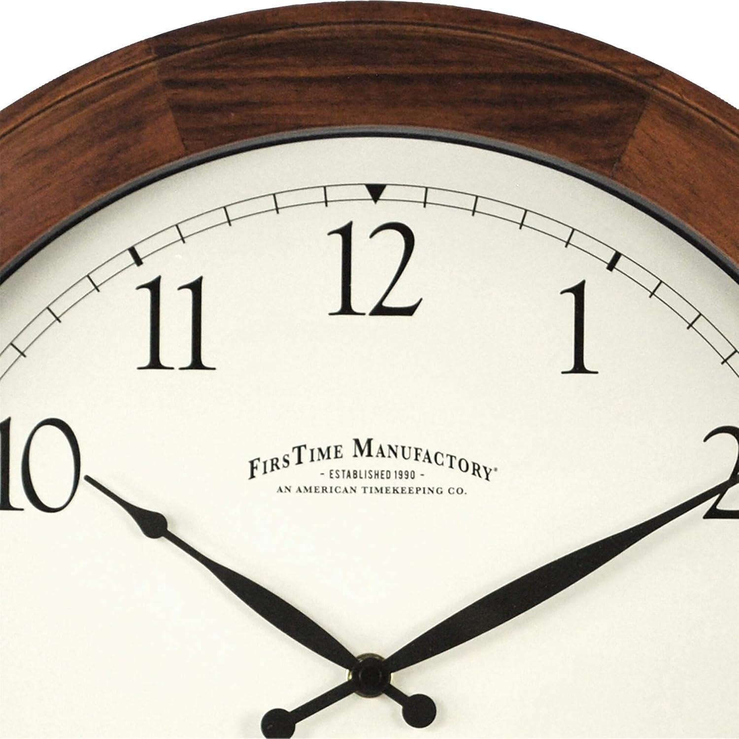 FirsTime & Co. Brown Garrison Whisper Wall Clock, Traditional, Analog, 16 x 2 x 16 in