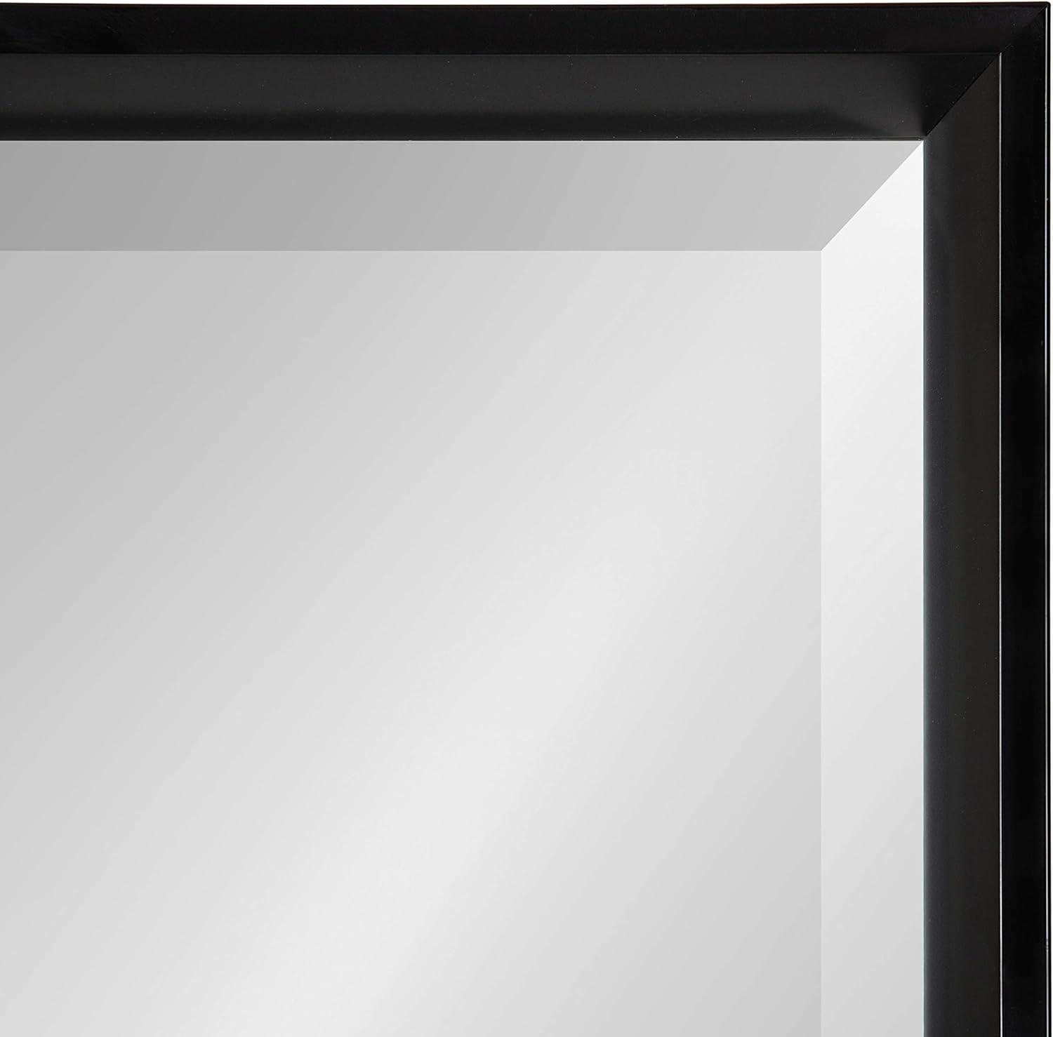 29.5" x 29.5" Calder Square Wall Mirror Black - Kate & Laurel All Things Decor: Modern Style, No Assembly, Wall Mounted