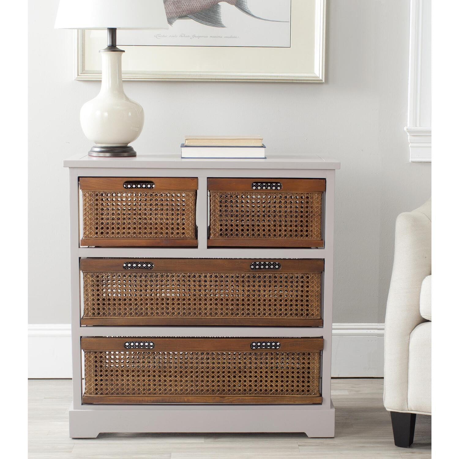Jackson 4 Drawer Unit - AMH6504 - Barley/Cane Drawers - Safavieh Couture