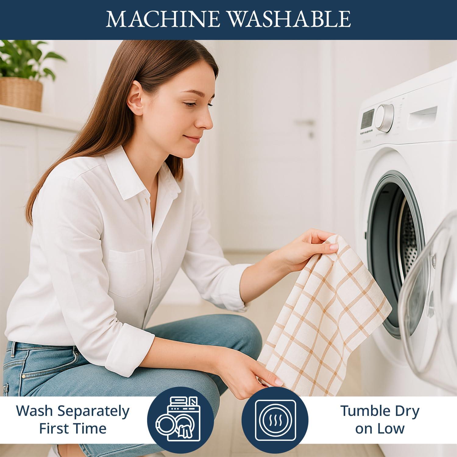 Kitchen Towels Set - Pack of 12 Cotton Dish Towels for Drying Dishes, 18”x 28”, Kitchen Hand Towels, Quick Drying Kitchen Towel Set - Olive