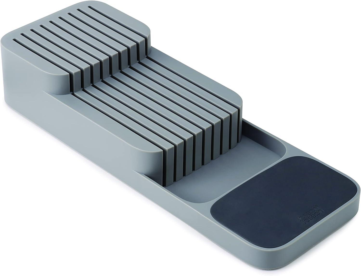 Joseph Joseph DrawerStore Compact Knife Organizer- Gray: Knife Holder & Storage Drawer Insert, Plastic, Hand Wash