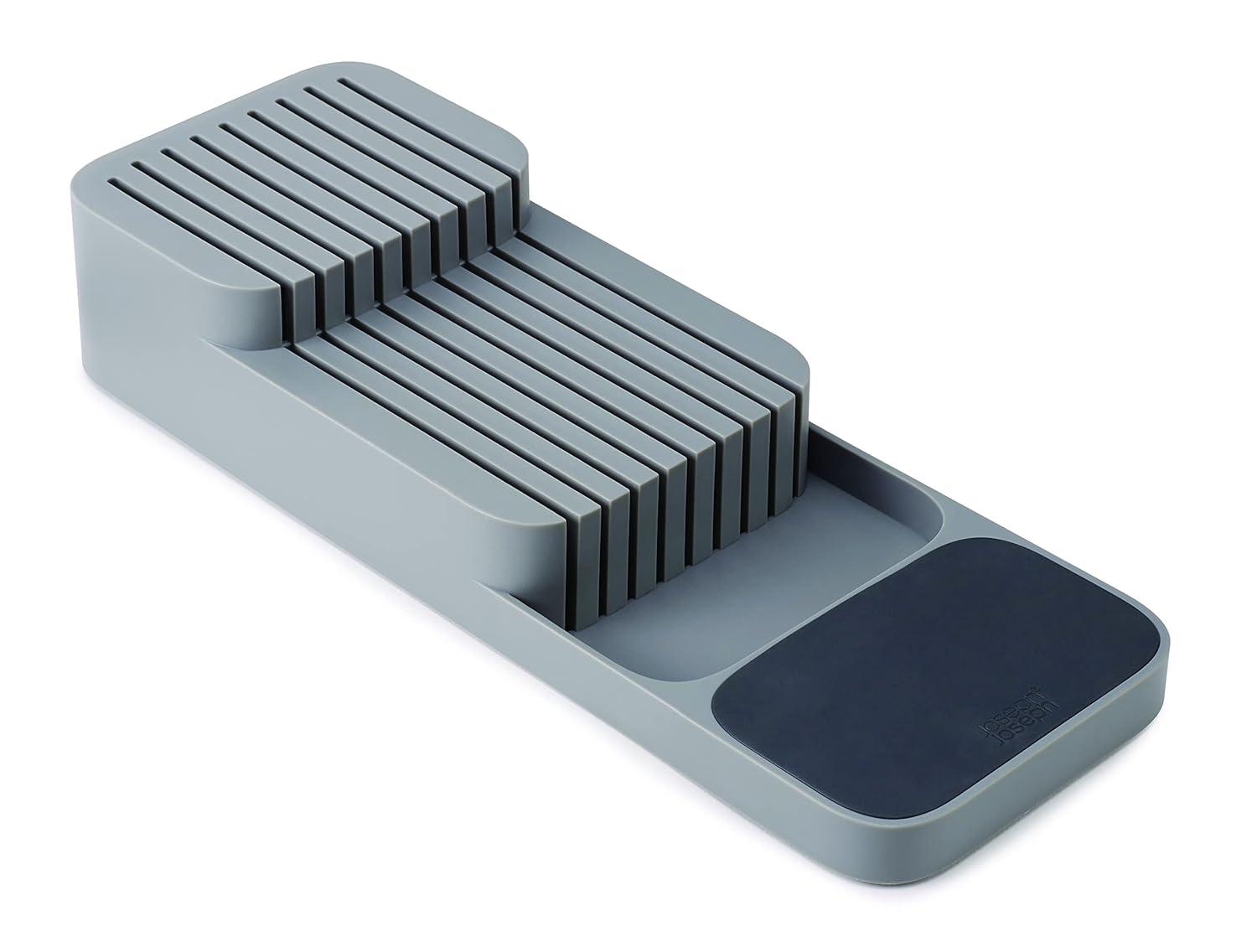 Joseph Joseph DrawerStore Compact Knife Organizer- Gray: Knife Holder & Storage Drawer Insert, Plastic, Hand Wash