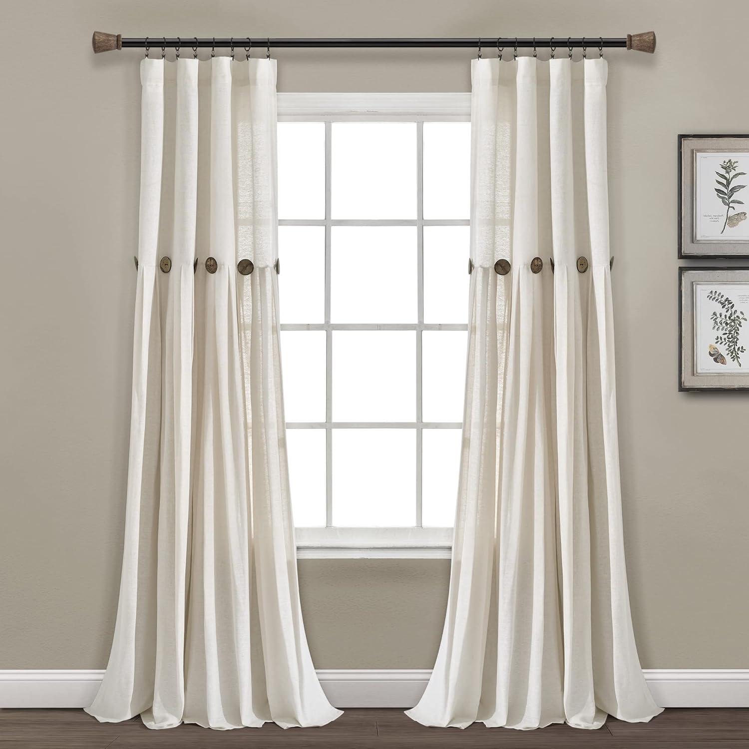 Lush Decor Beckham Window Semi-Sheer Rod Pocket Single Curtain Panel
