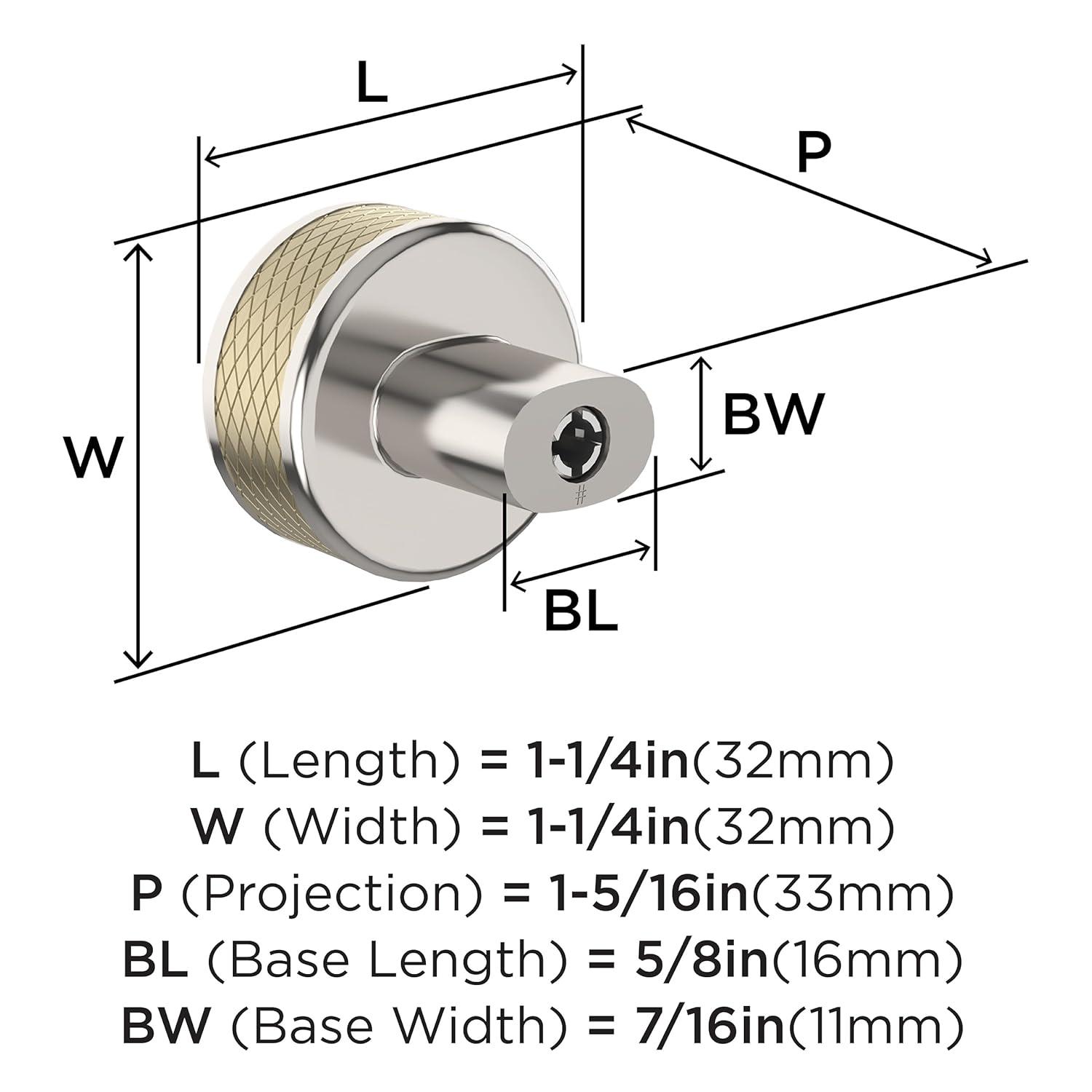 Amerock Esquire 1-1/4 inch (32mm) Diameter