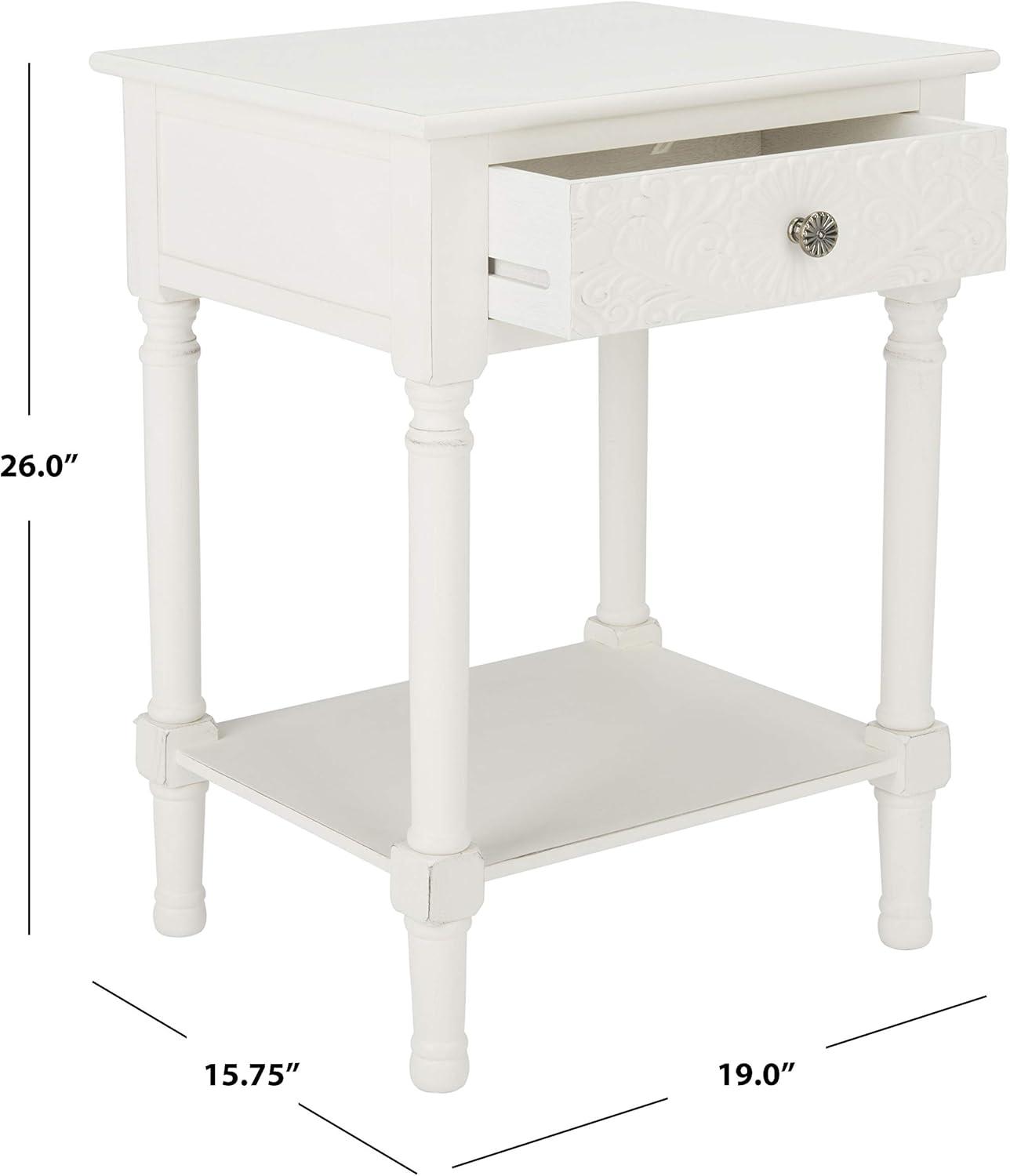Whitney 1 Drawer Accent Table - Greige - Safavieh.