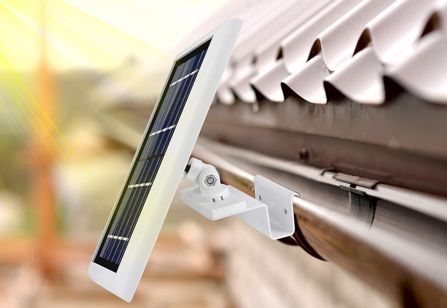 Universal Gutter Mount for Solar Panels and Security Cams, White