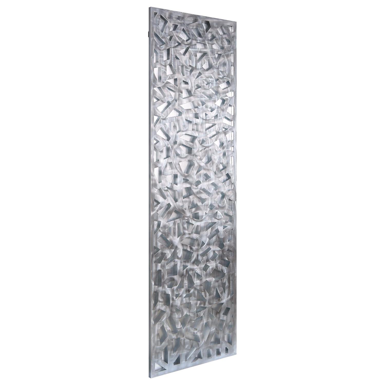 Empire Art Direct Radiant Fusion Leaf encased on a 3D Polished Steel Abstract Metal Wall Art