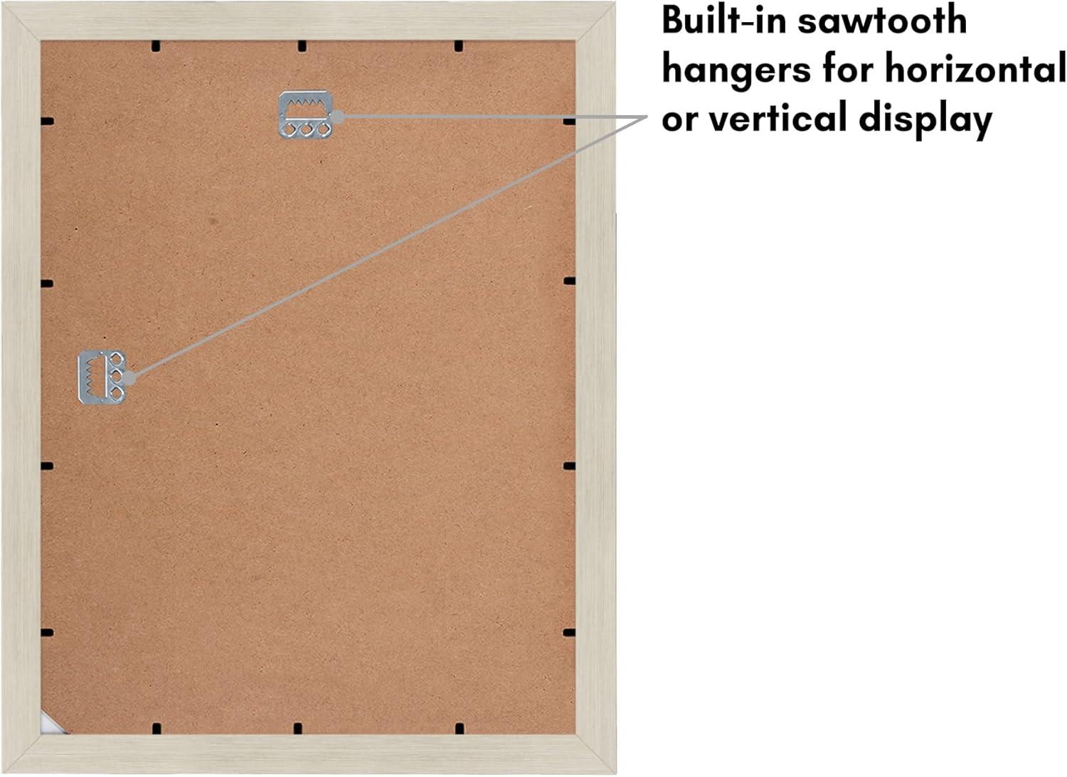 Americanflat 11x14 Picture Frame with Shatter-Resistant Glass - Use as 8x10 Frame with Mat or 11x14 Frame Without Mat - Signature Collection - Photo Frame for Wall Display - Light Wood