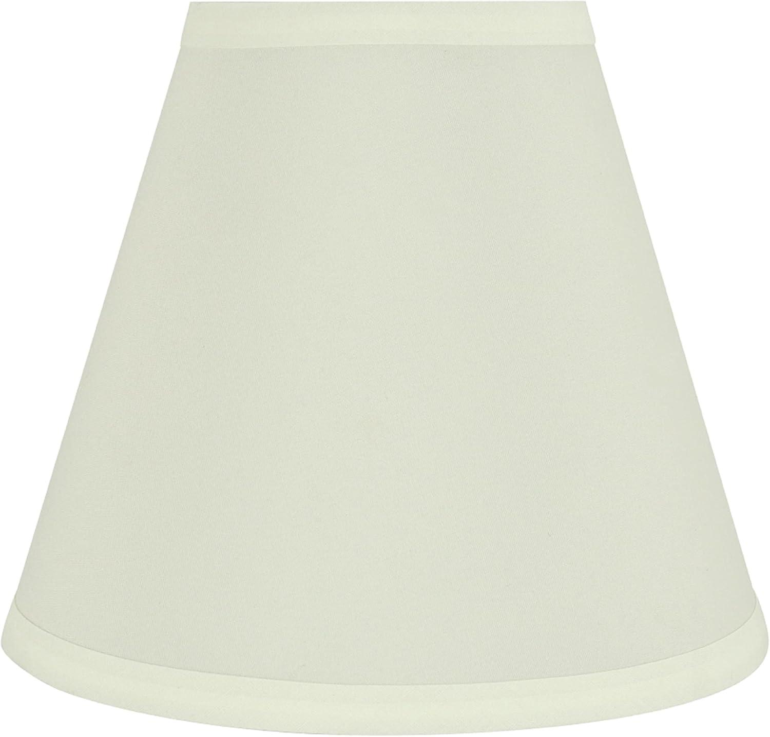 Off-White Tetoron Cotton Empire Lamp Shade, 8" Wide