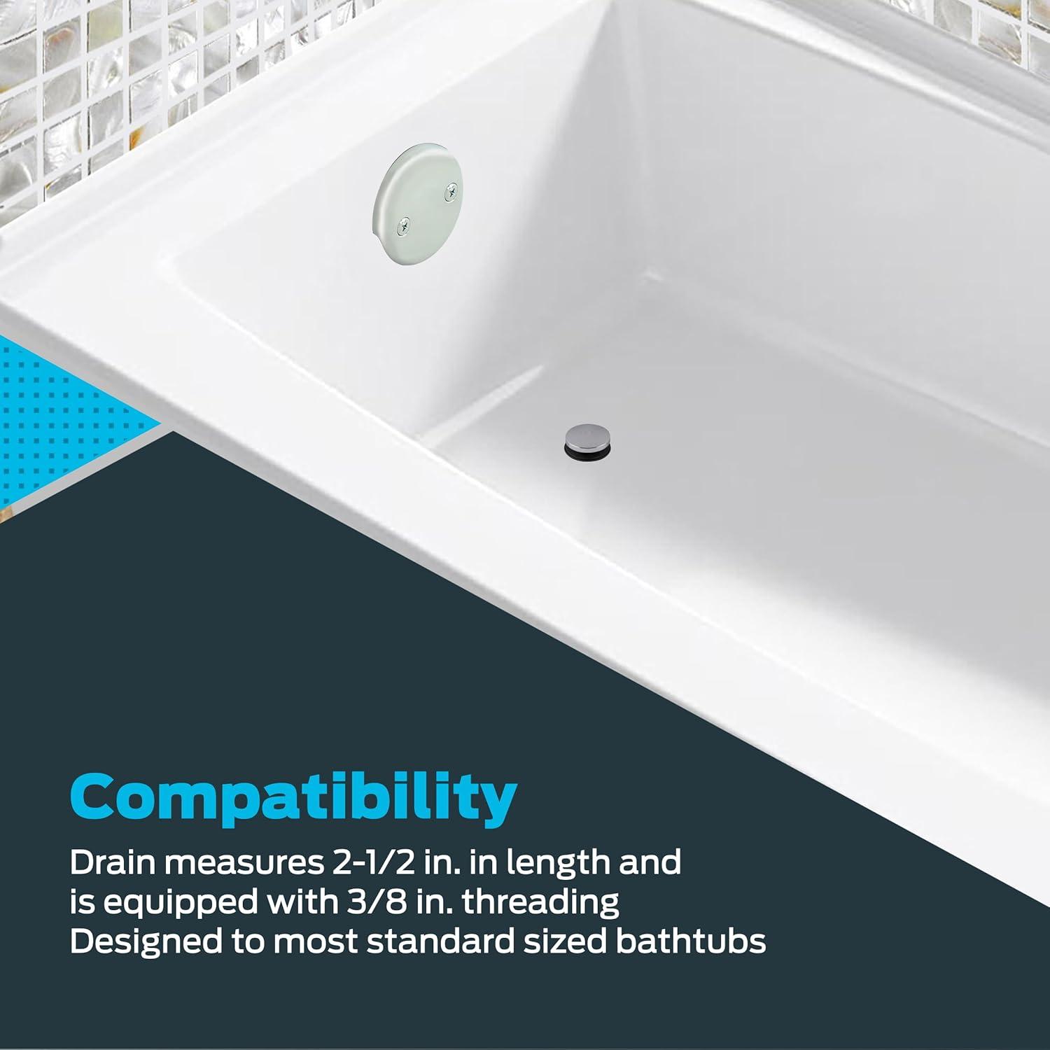 Manufacturer Varies Tip-Toe Drain Stopper,Silver 35229