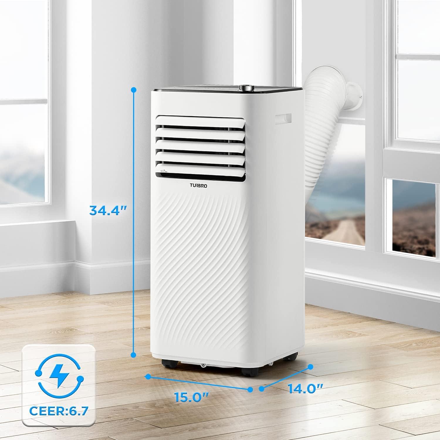 TURBRO Portable Air Conditioner, Dehumidifier and Fan, 3-in-1 Floor AC Unit, Remote Included