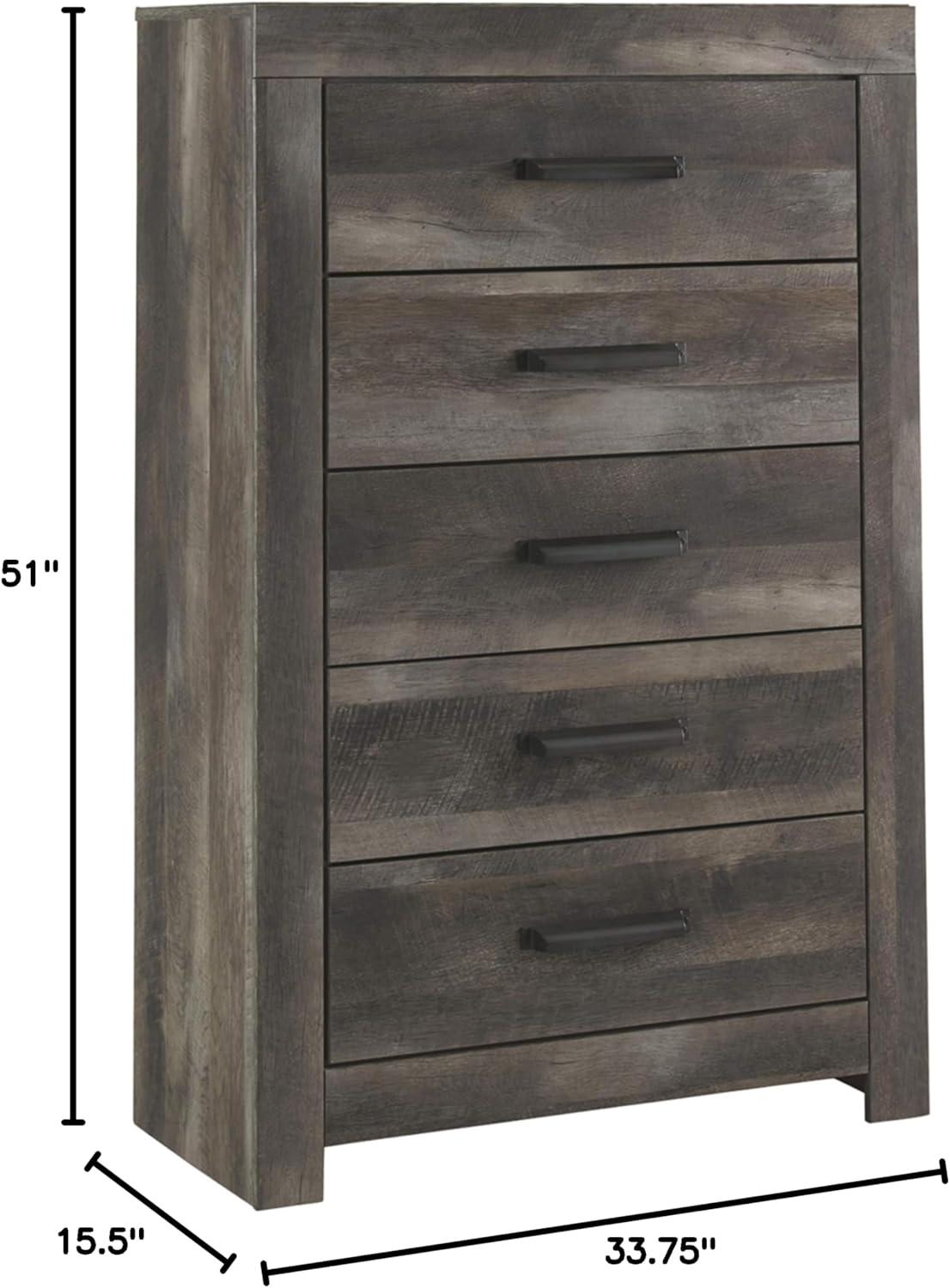 Ashley Furniture Wynnlow 5 Drawer Chest in Gray