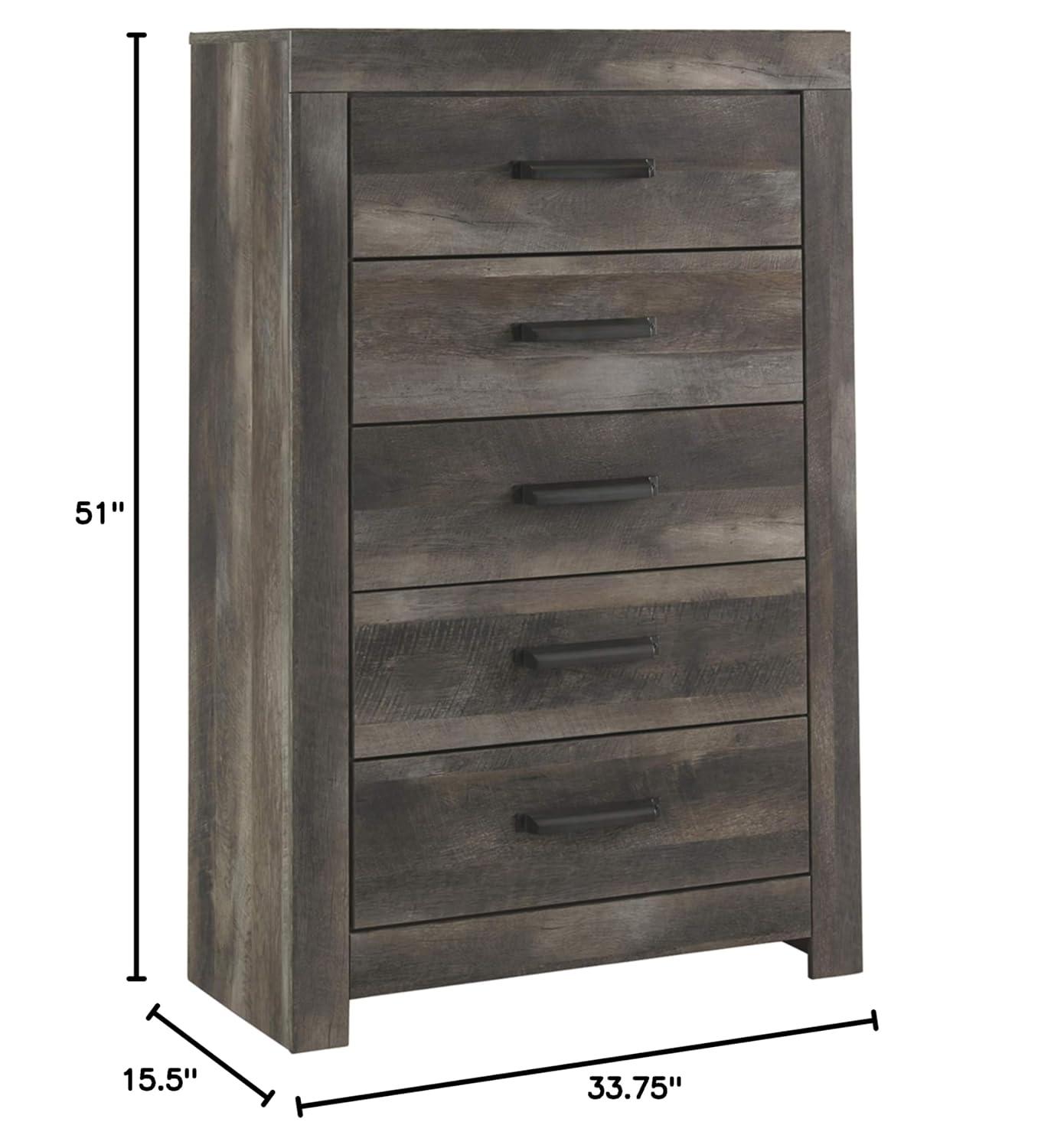 Ashley Furniture Wynnlow 5 Drawer Chest in Gray