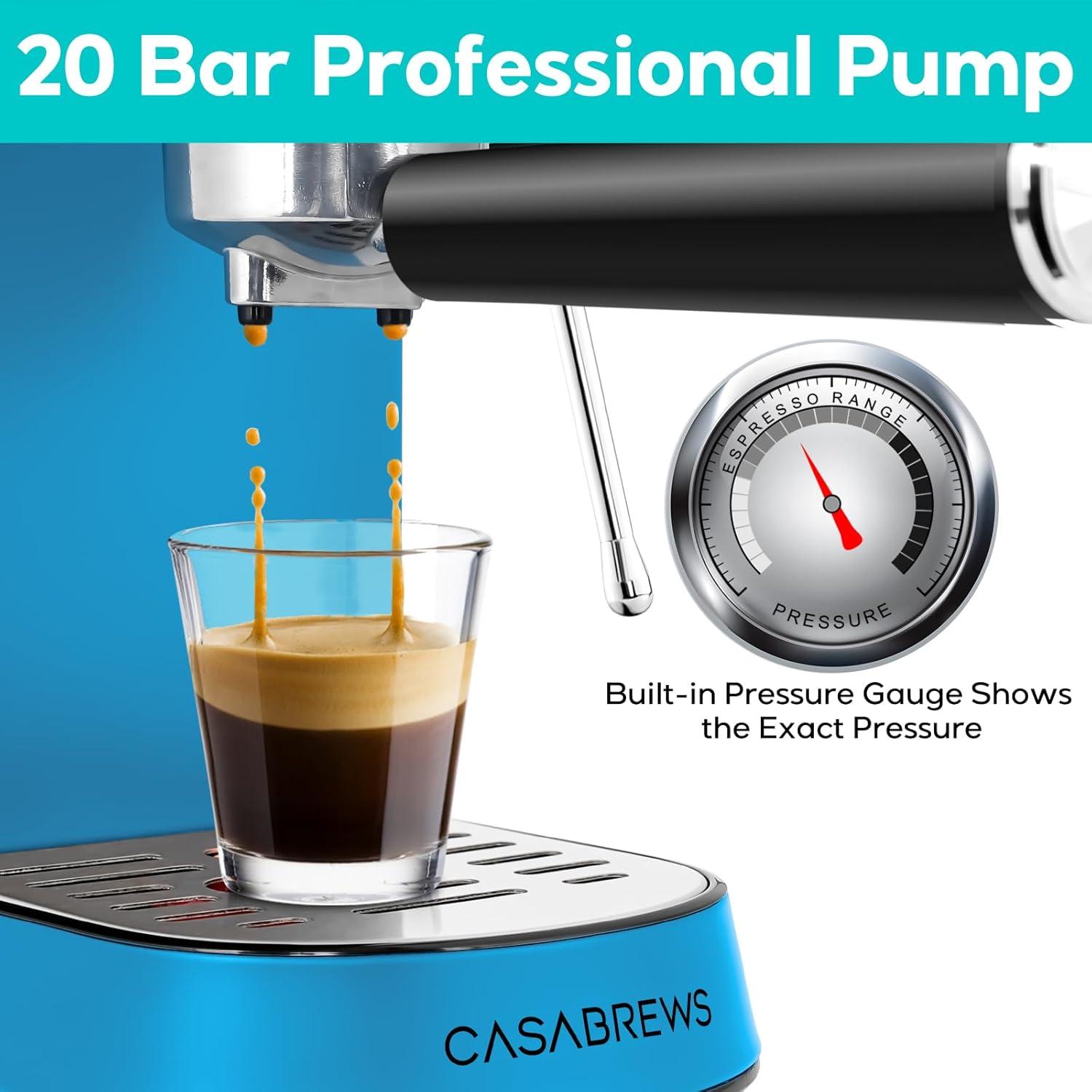 CASABREWS CASABREWS CM5418 20 Bar Espresso Machine Coffee Maker W/ Powerful Steam Wand Stainless Steel
