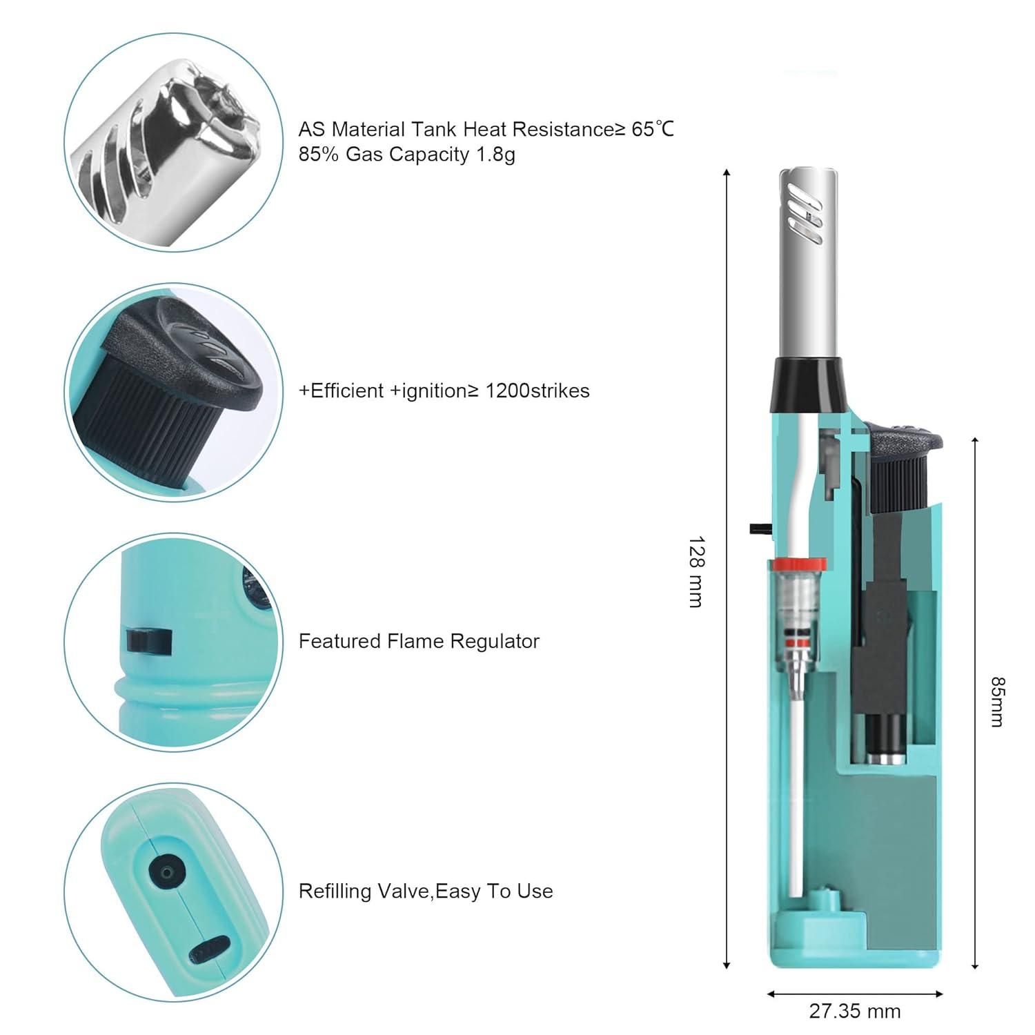 Navpeak Mini Handy Refillable Candle Lighter Set in Assorted Colors