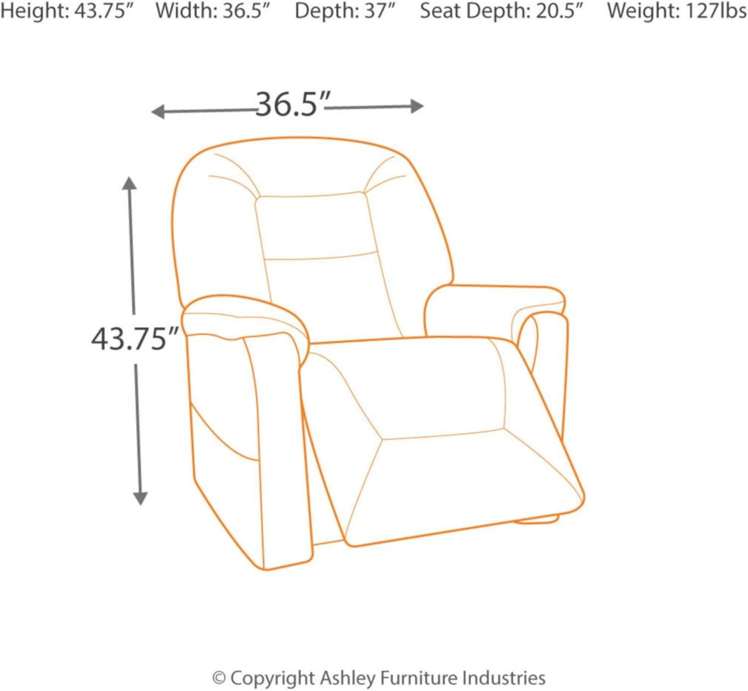 Signature Design by Ashley Contemporary Samir Power Lift Recliner  Coffee