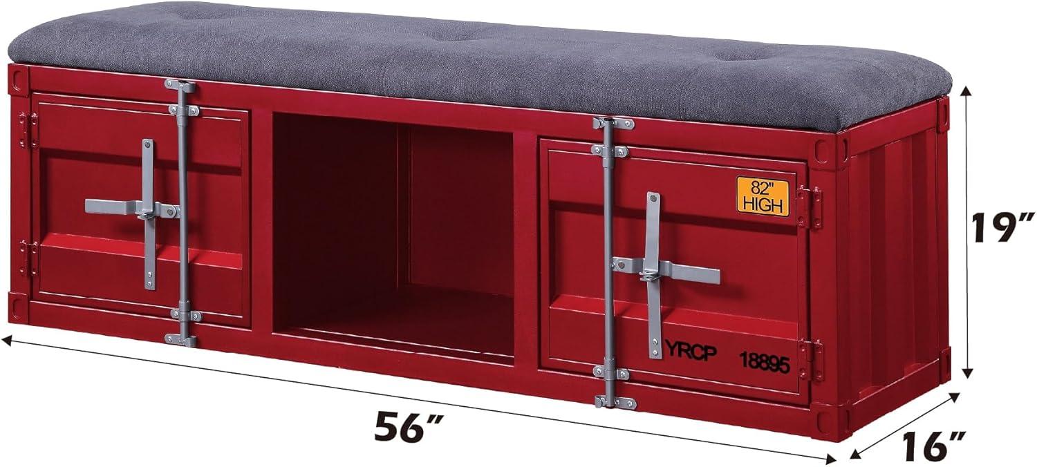 Acme Cargo Fabric Upholstered Storage Bench