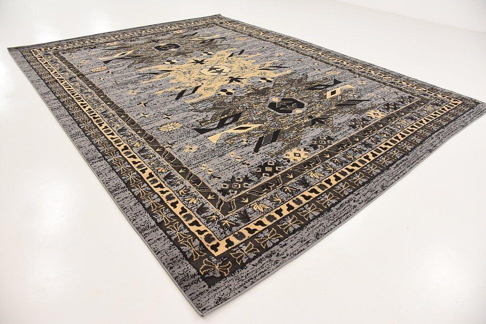 Unique Loom 9' 0 x 12' 0 Gray Taftan Oasis Area Rug