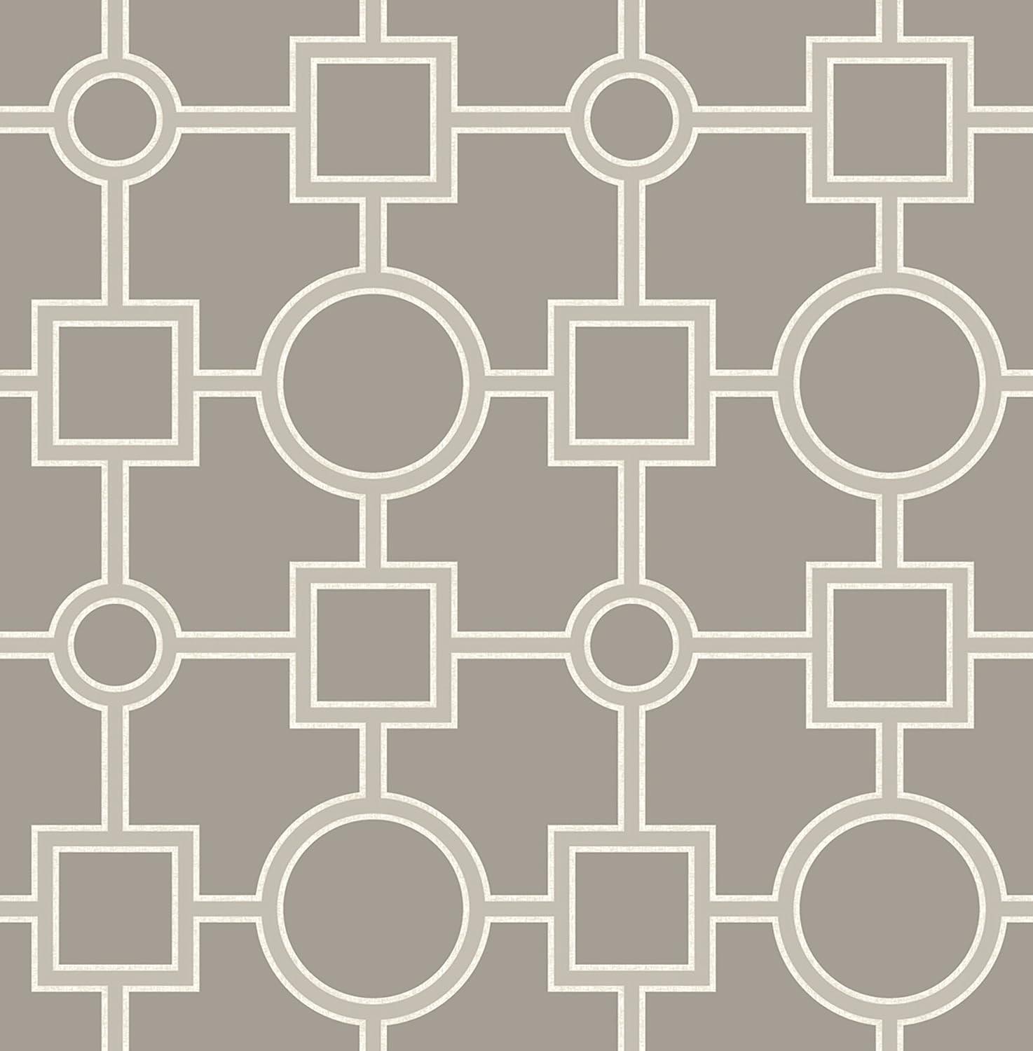 A-Street Prints 2625-21810 Matrix Geometric Wallpaper, Taupe