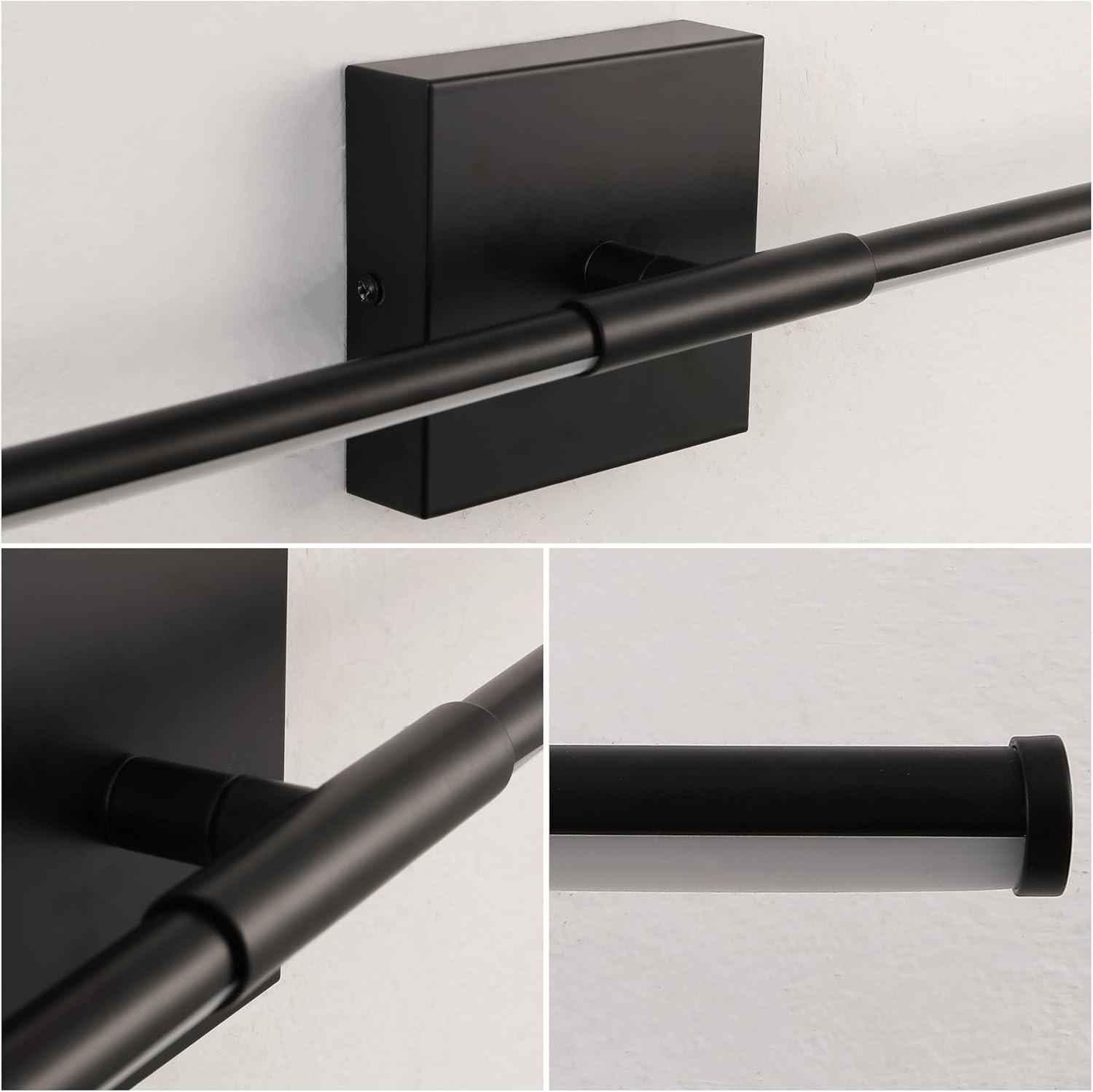 Makena 28" Dimmable Integrated LED Modern Metal Wall Sconce, Black