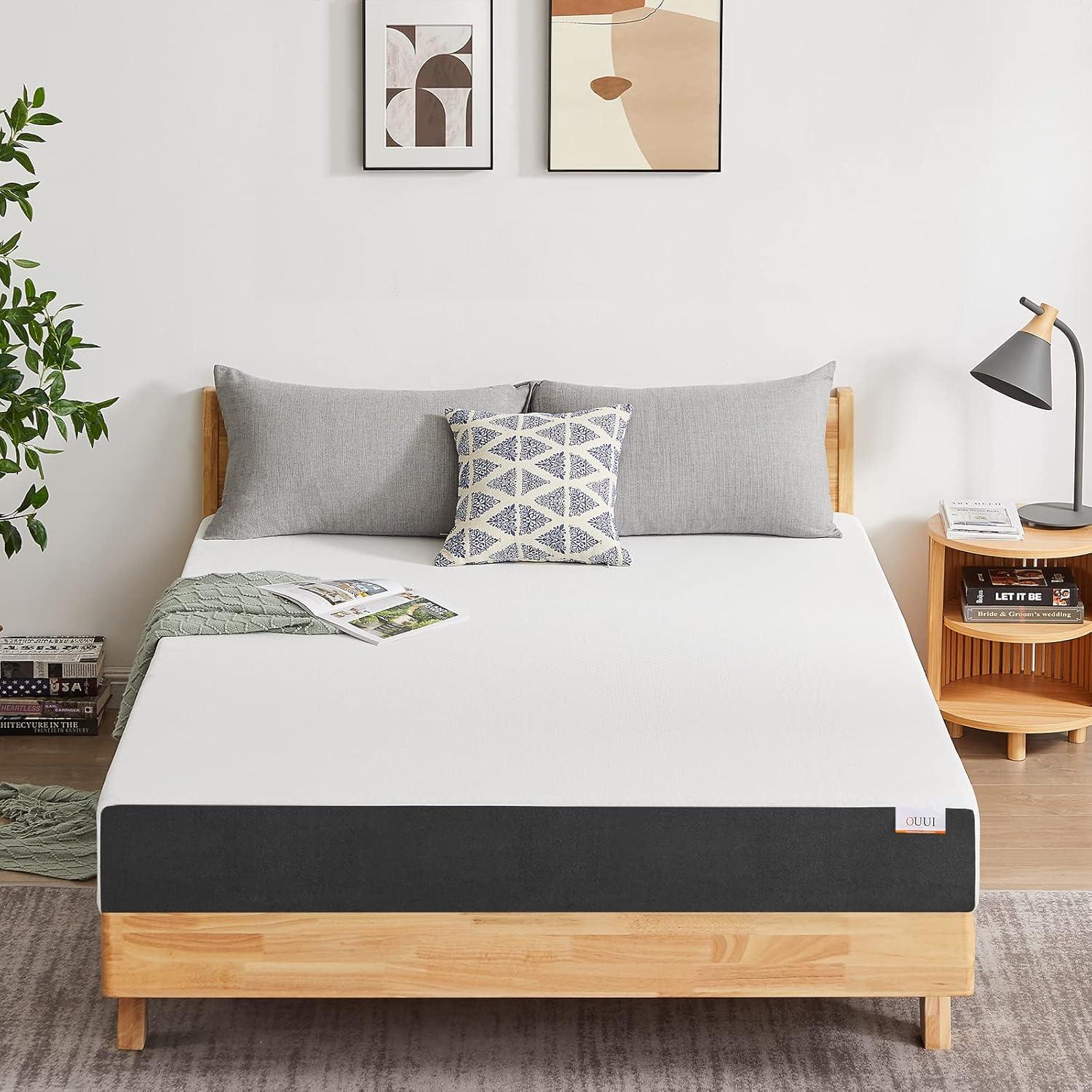 Queen Size Mattress, 5 Inch Queen Gel Memory Foam Mattress for Cool Sleep & Pressure Relief Breathable Cover Medium Firm Mattress in a Box, White, CertiPUR-US Certified