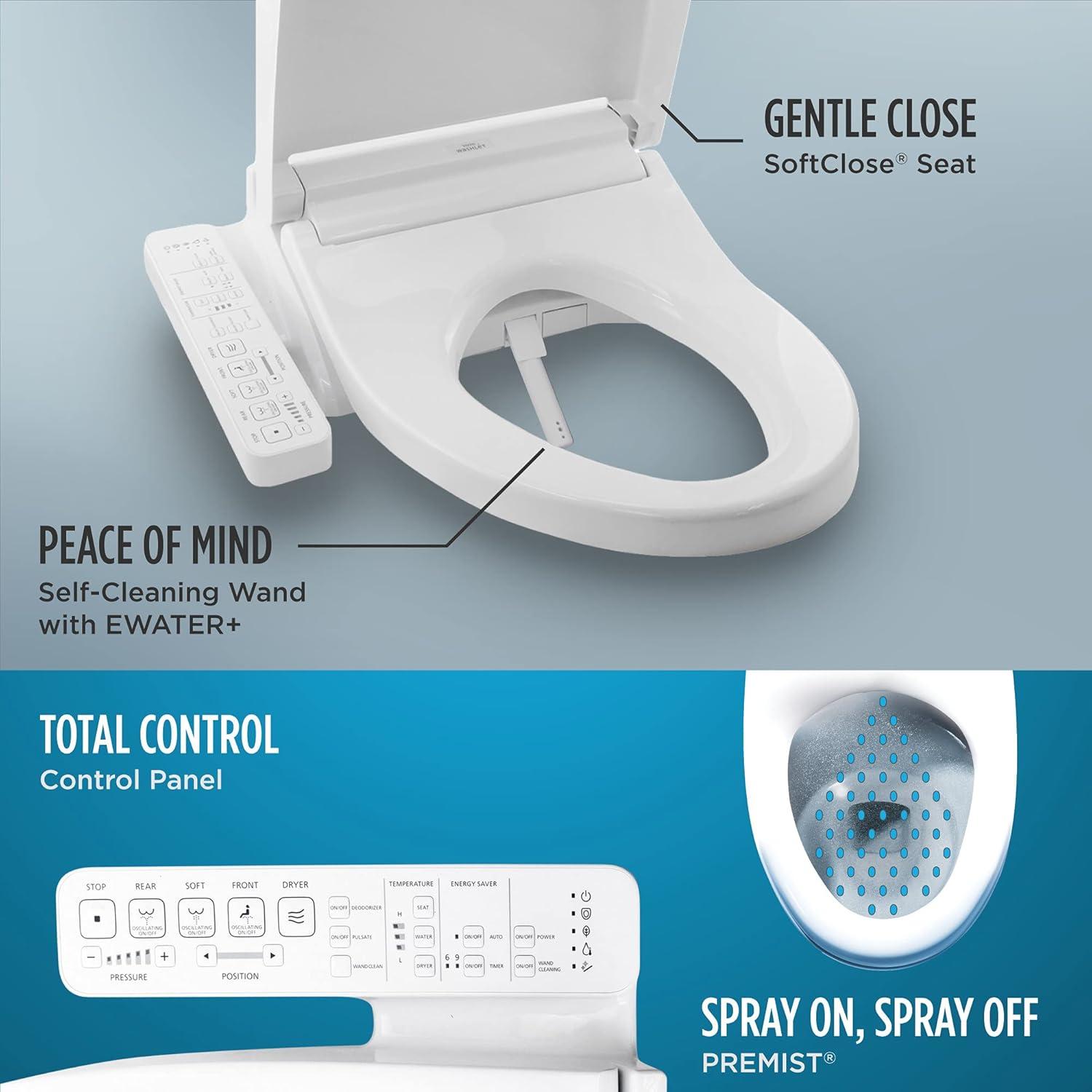 Sedona Beige Modern Electric Bidet Toilet Seat with Eco-Friendly Features