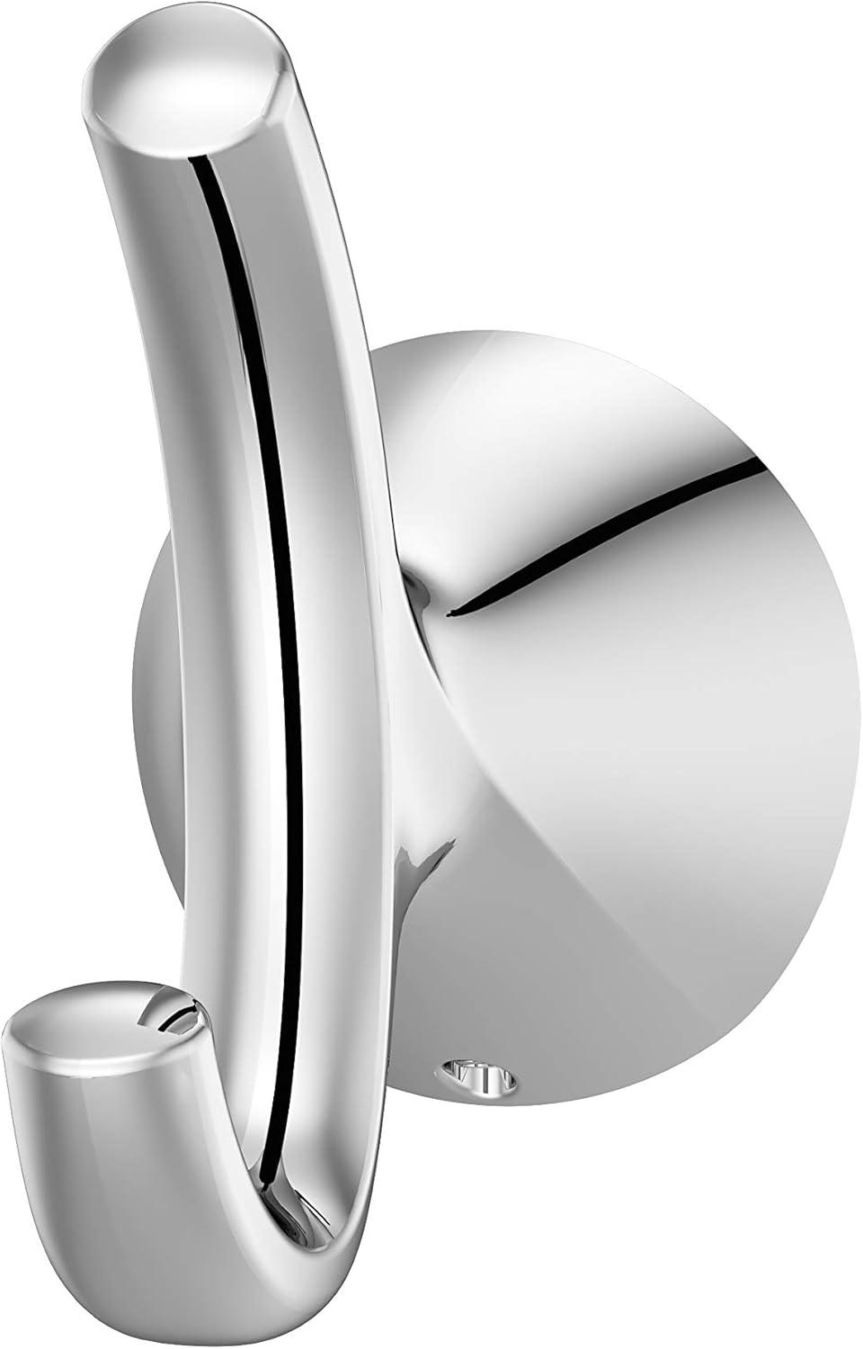 Polished Chrome Wall-Mounted Bathroom Robe Hook