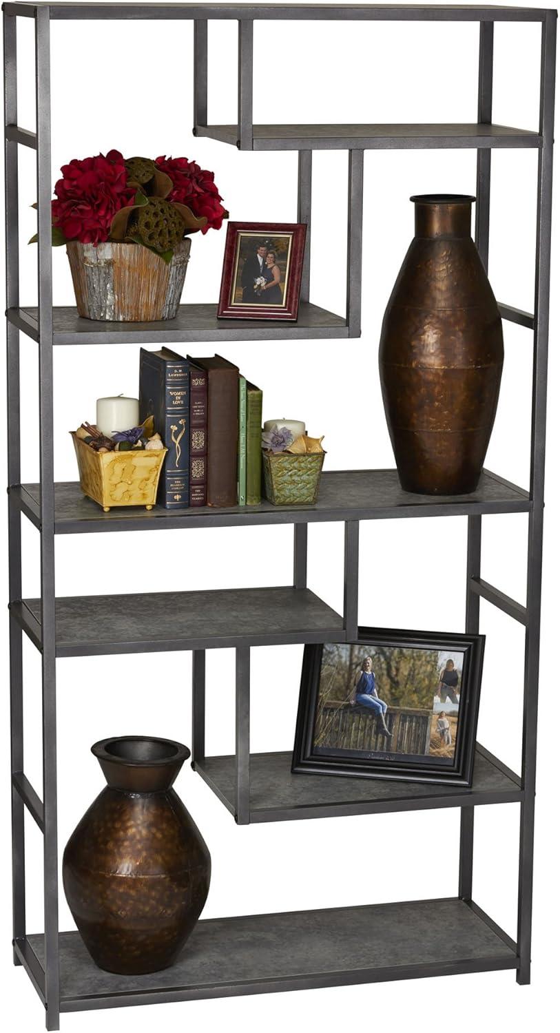 Household Essentials 65" Jamestown Tall 6 Shelf Bookshelf