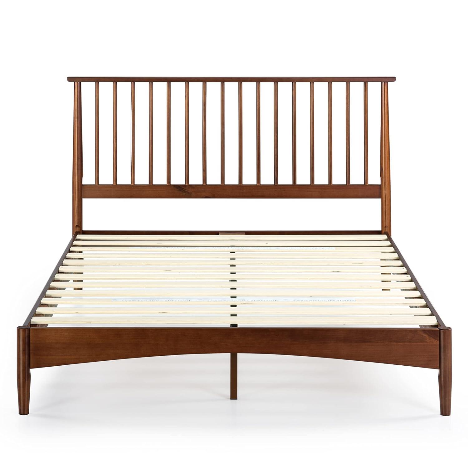 Rashay Mid-Century Modern Solid Wood Spindle Platform Bed