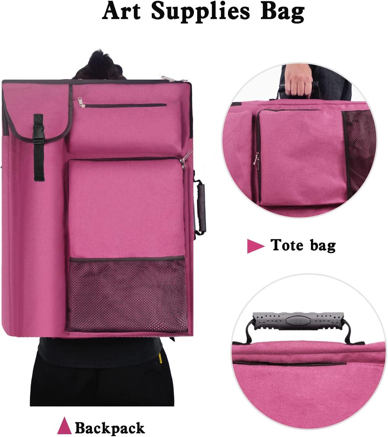 Pink 18 x 24 Oxford Fabric Artist Portfolio Backpack