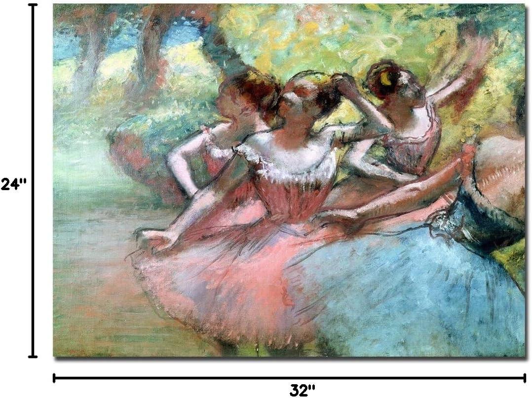 Trademark Art "Four Ballerinas on the Stage" Canvas Art by Edgar Degas