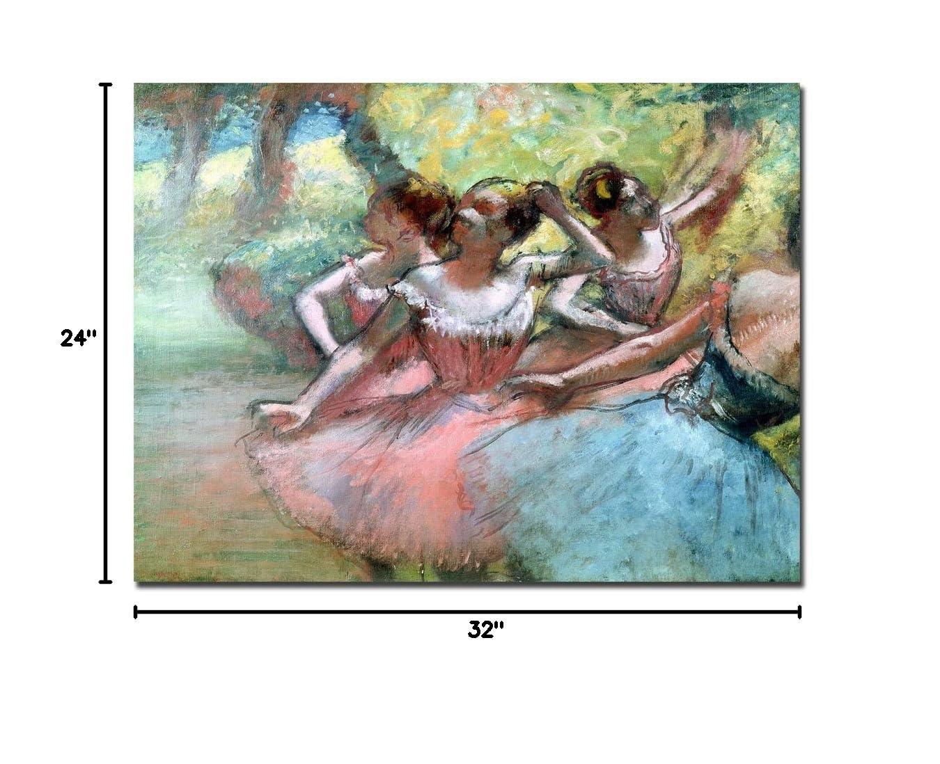 Trademark Art "Four Ballerinas on the Stage" Canvas Art by Edgar Degas