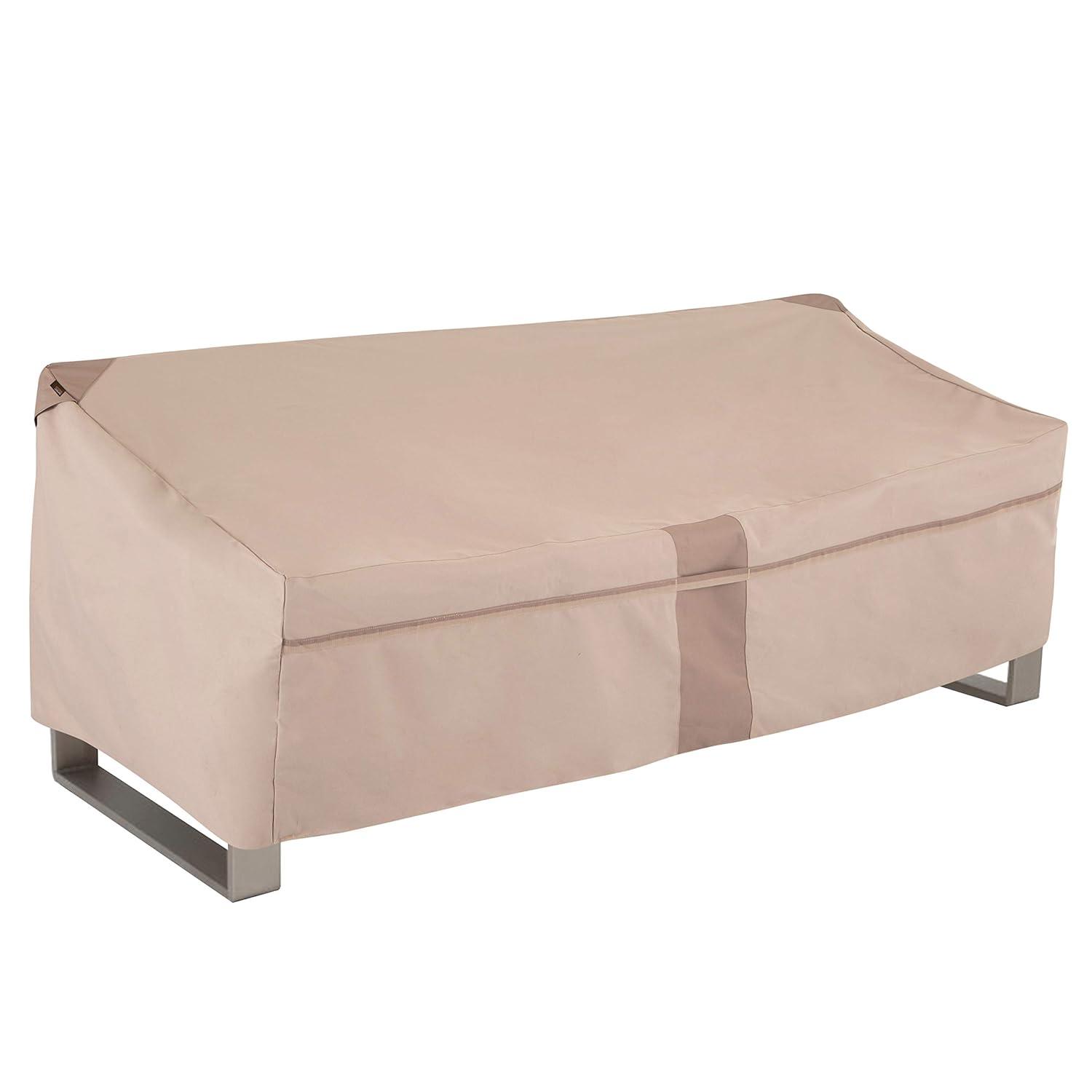 Modern Leisure Monterey 82.5" x 38" x 38" Beige Rectangle Patio Loveseat Cover with Water Resistant