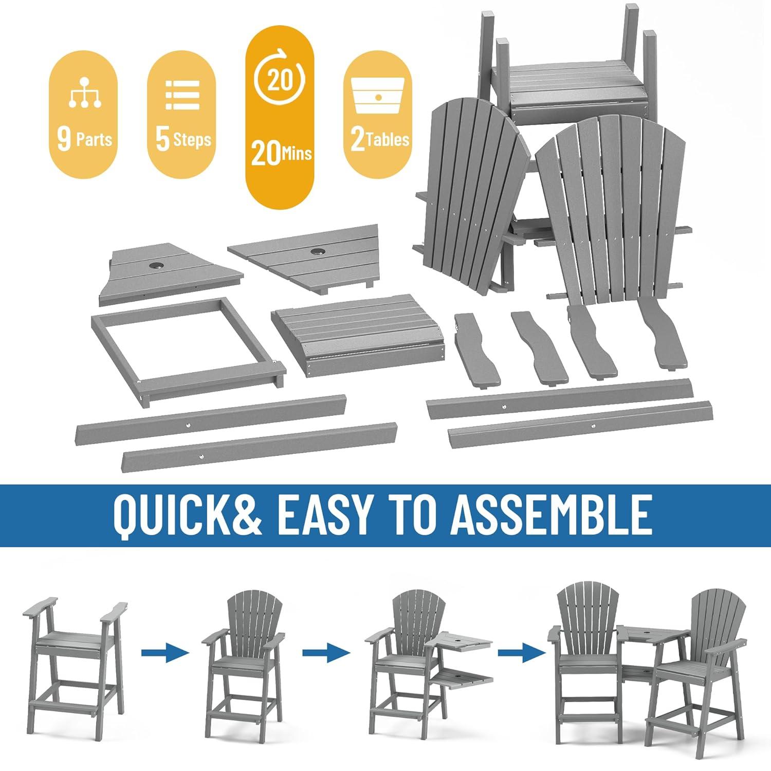 Rosecliff Heights Aryabella Plastic Adirondack Chair