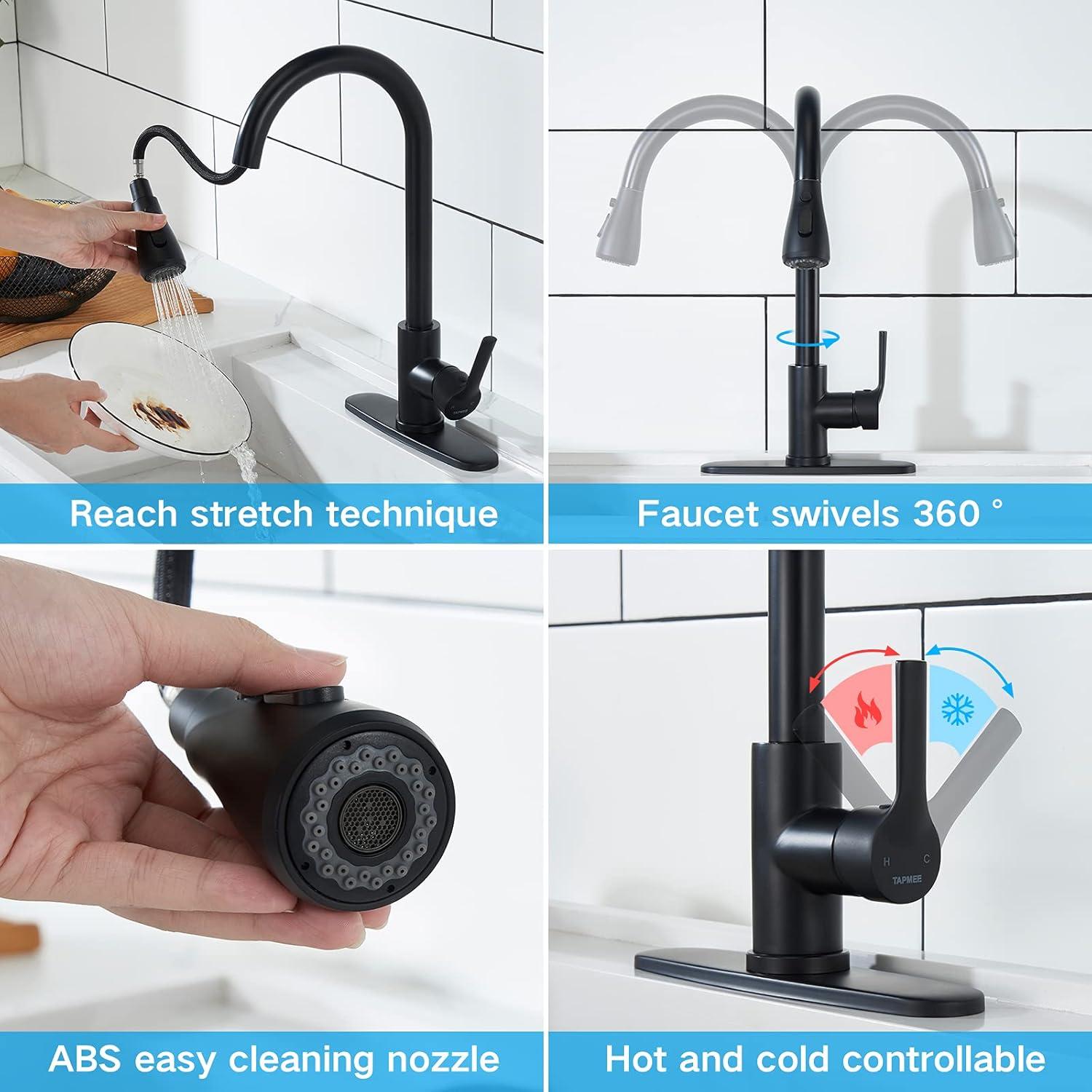 Babevy Pull Down Kitchen Faucet