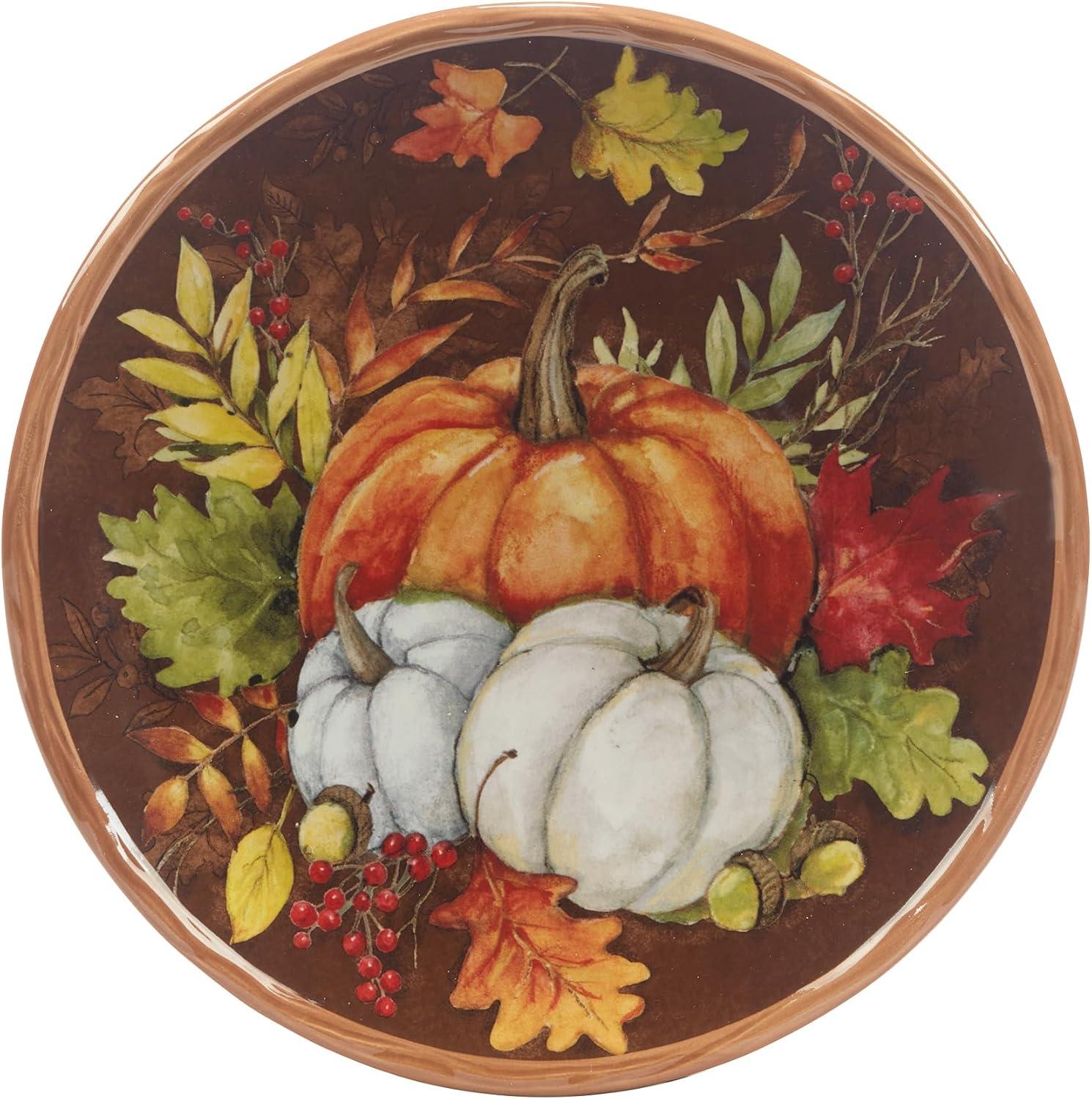 Certified International Set of 4 Harvest Blessings Dessert Plates