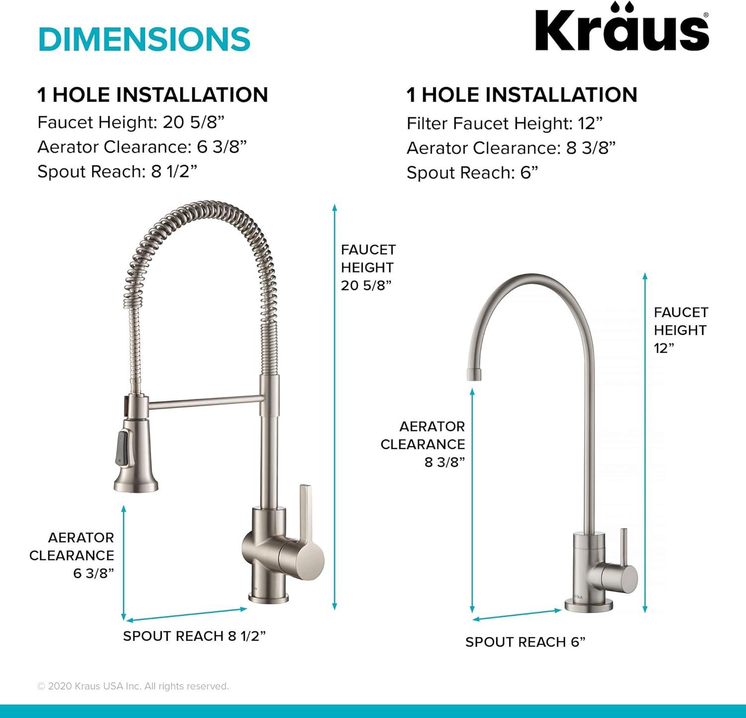 KRAUS Britt Single Handle Commercial Style Kitchen Faucet