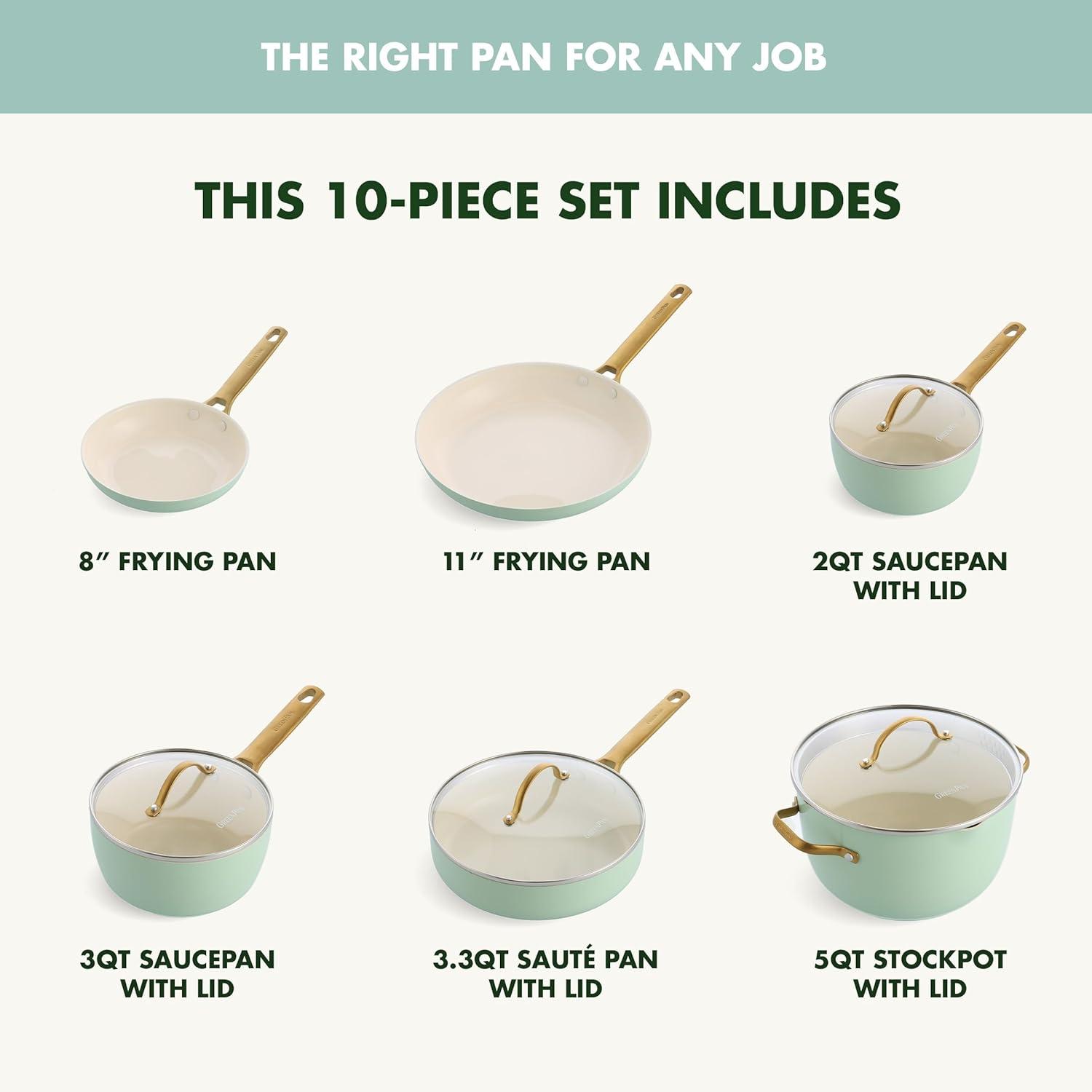 GreenPan ™ Reserve Julep 10-Piece Ceramic Non-Stick Cookware Set