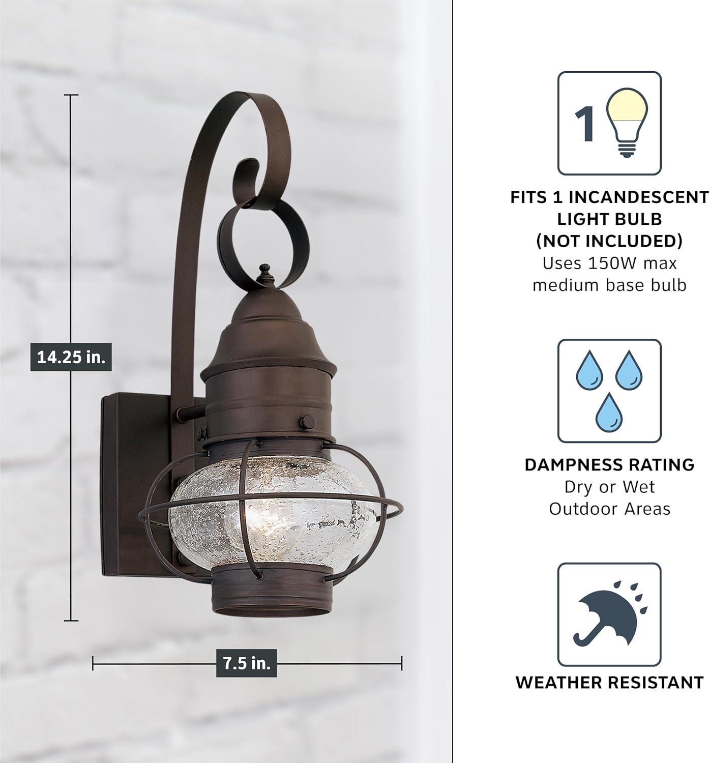 1761-RT-Designers Fountain-Nantucket - One Light Outdoor Onion Wall Lantern