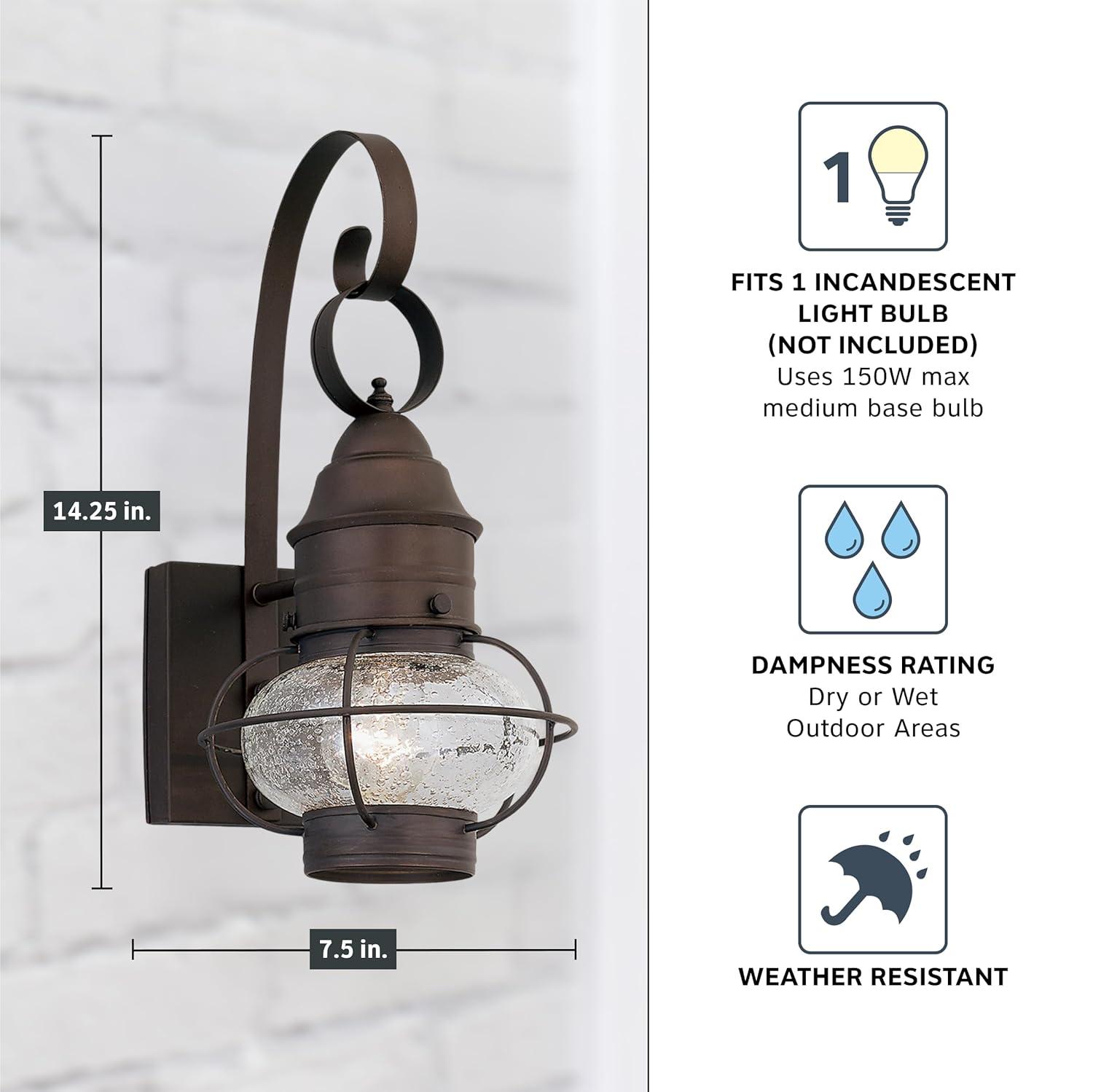 1761-RT-Designers Fountain-Nantucket - One Light Outdoor Onion Wall Lantern