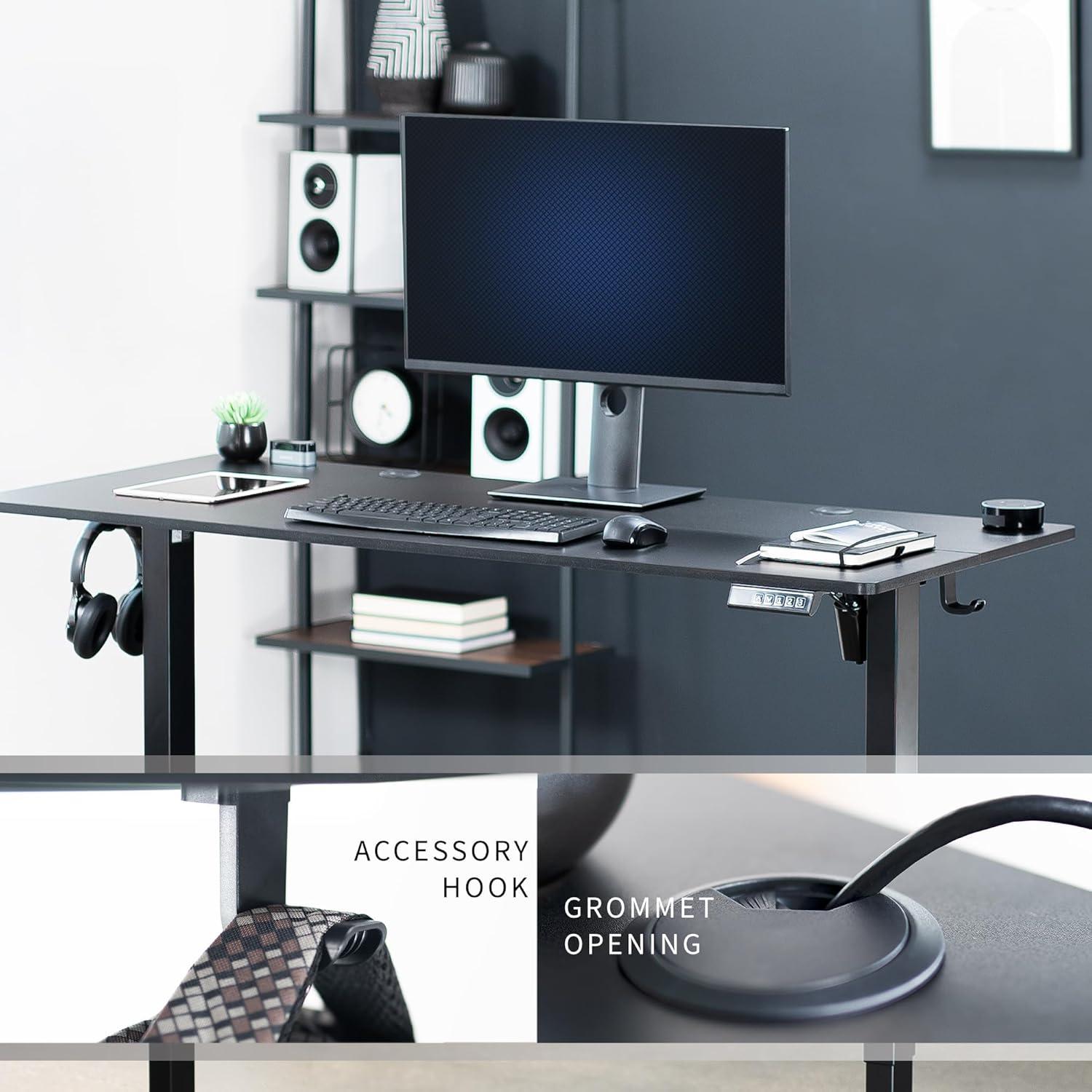 Vivo VIVO 55" x 24" Electric Sit Stand Desk, Height Adjustable Workstation (E155TB series)
