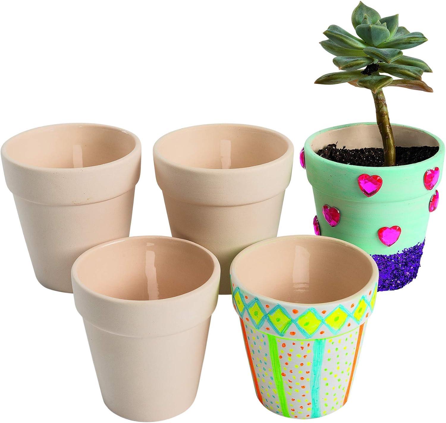 Colorations Ceramic Flower Pots - Set of 12