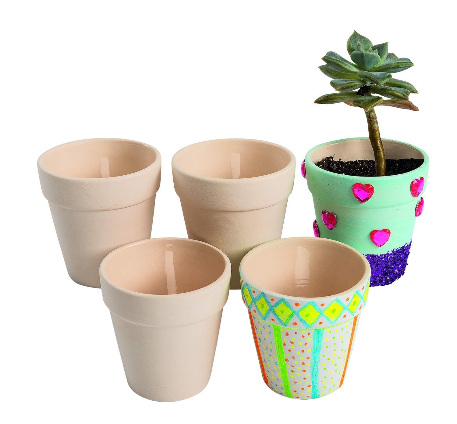 Colorations Ceramic Flower Pots - Set of 12