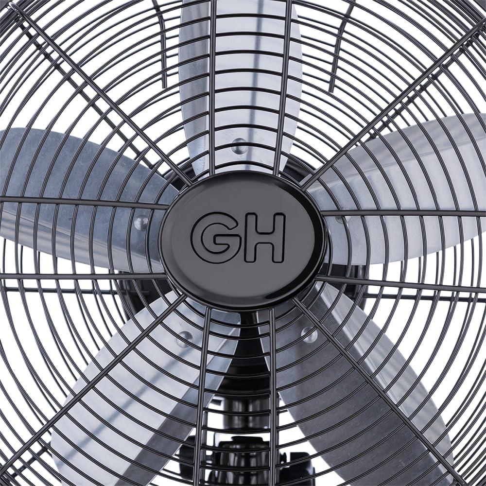 Good Housekeeping Good Housekeeping's All-Metal Retro 3-Speed 12" Oscillating Office Desk Table Fan (Multiple Finishes Available)