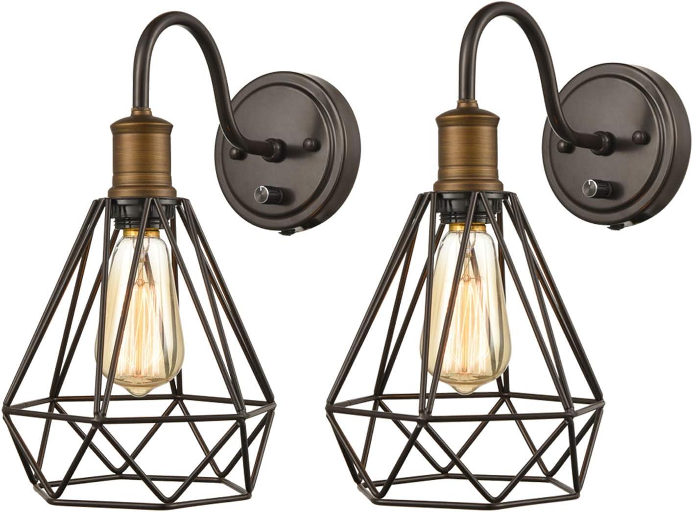 Barn Light Antique Bronze Industrial Wall Sconce Set