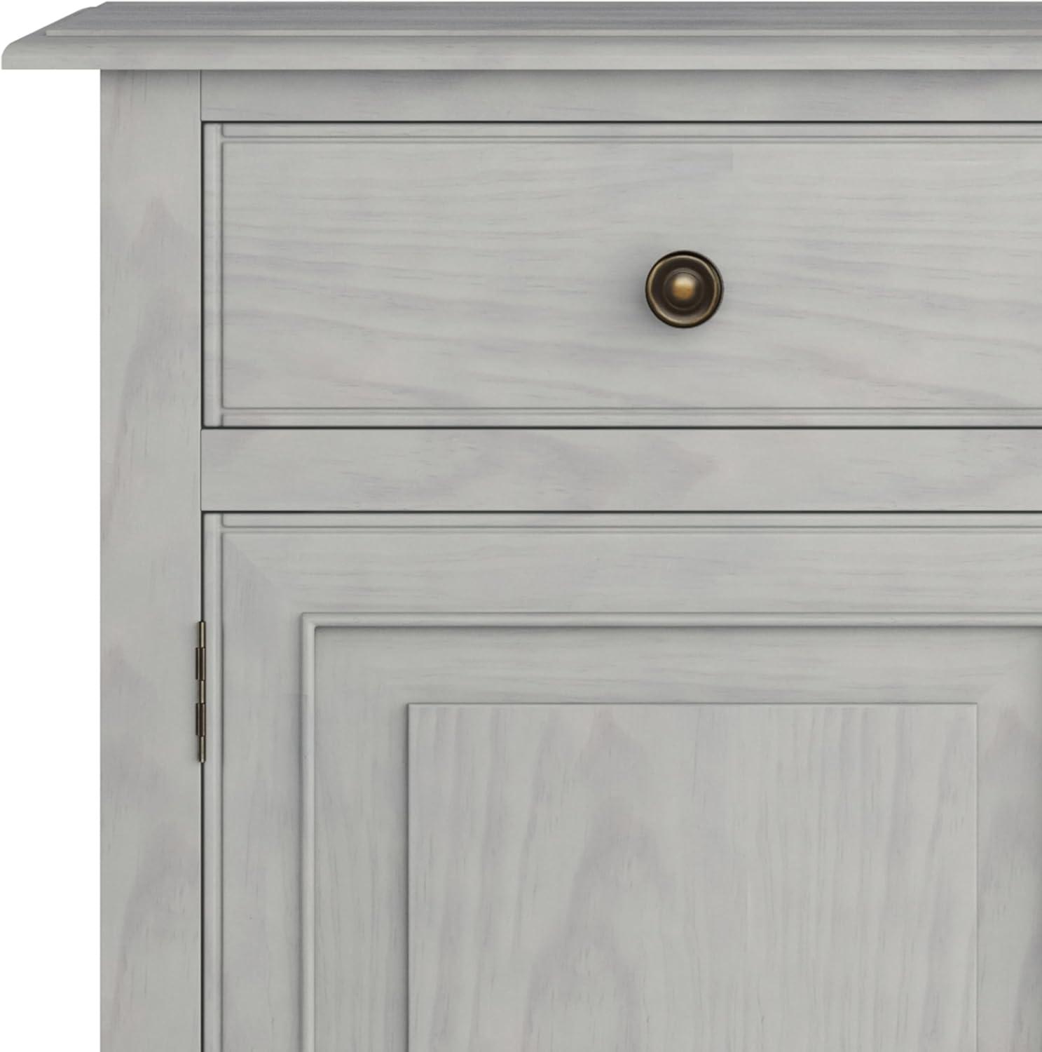 Simpli Home Connaught 40"W Solid Wood 2-Shelf Entryway Storage Cabinet with 2 Storage Drawers